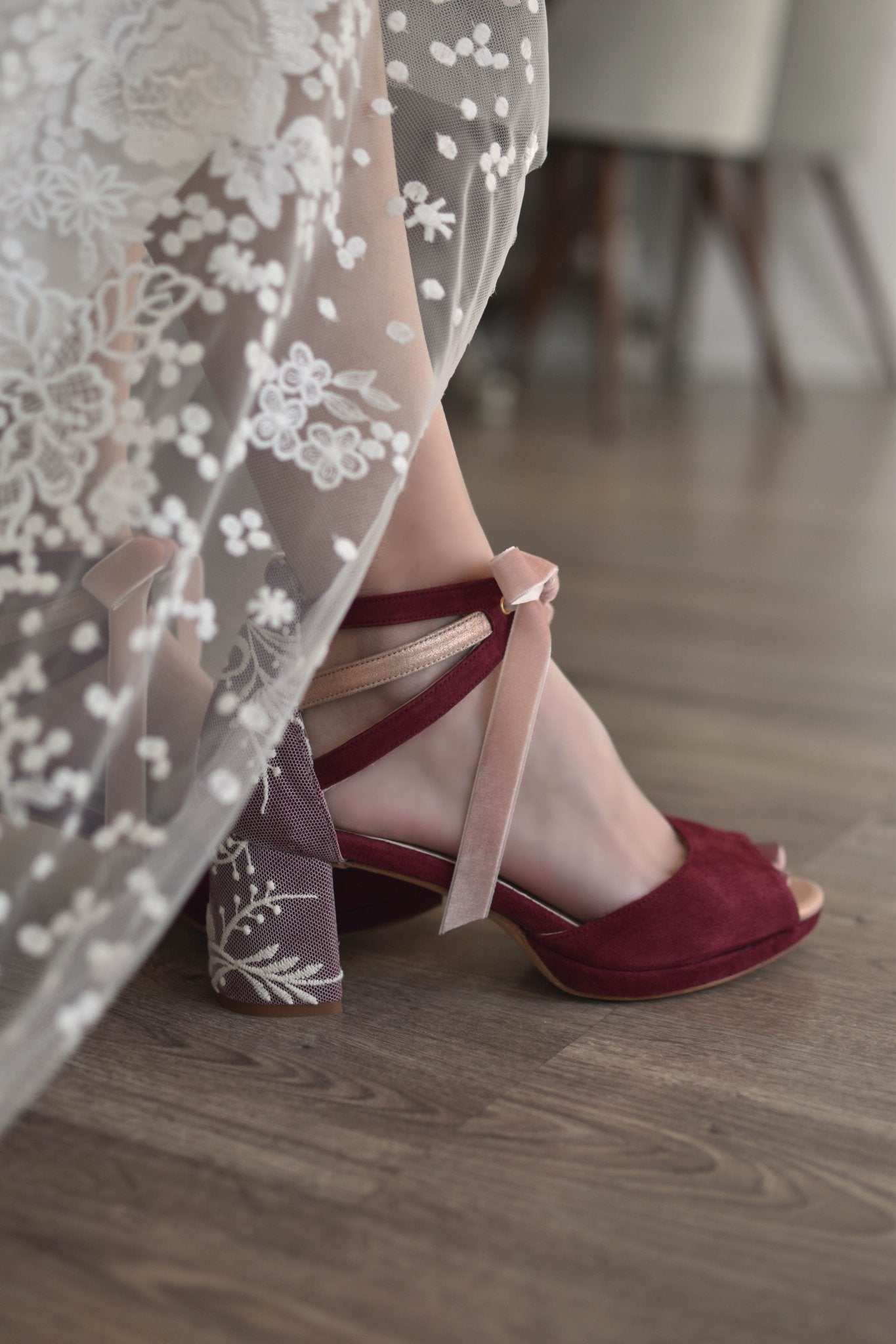 AYLA burdeos Portofino petit - zapatos_novia