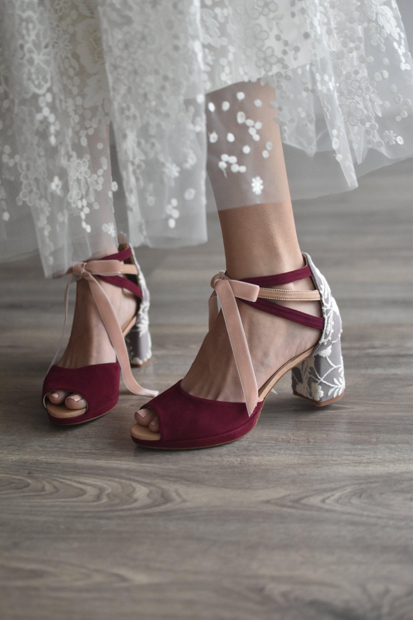 AYLA burdeos Portofino petit - zapatos_novia