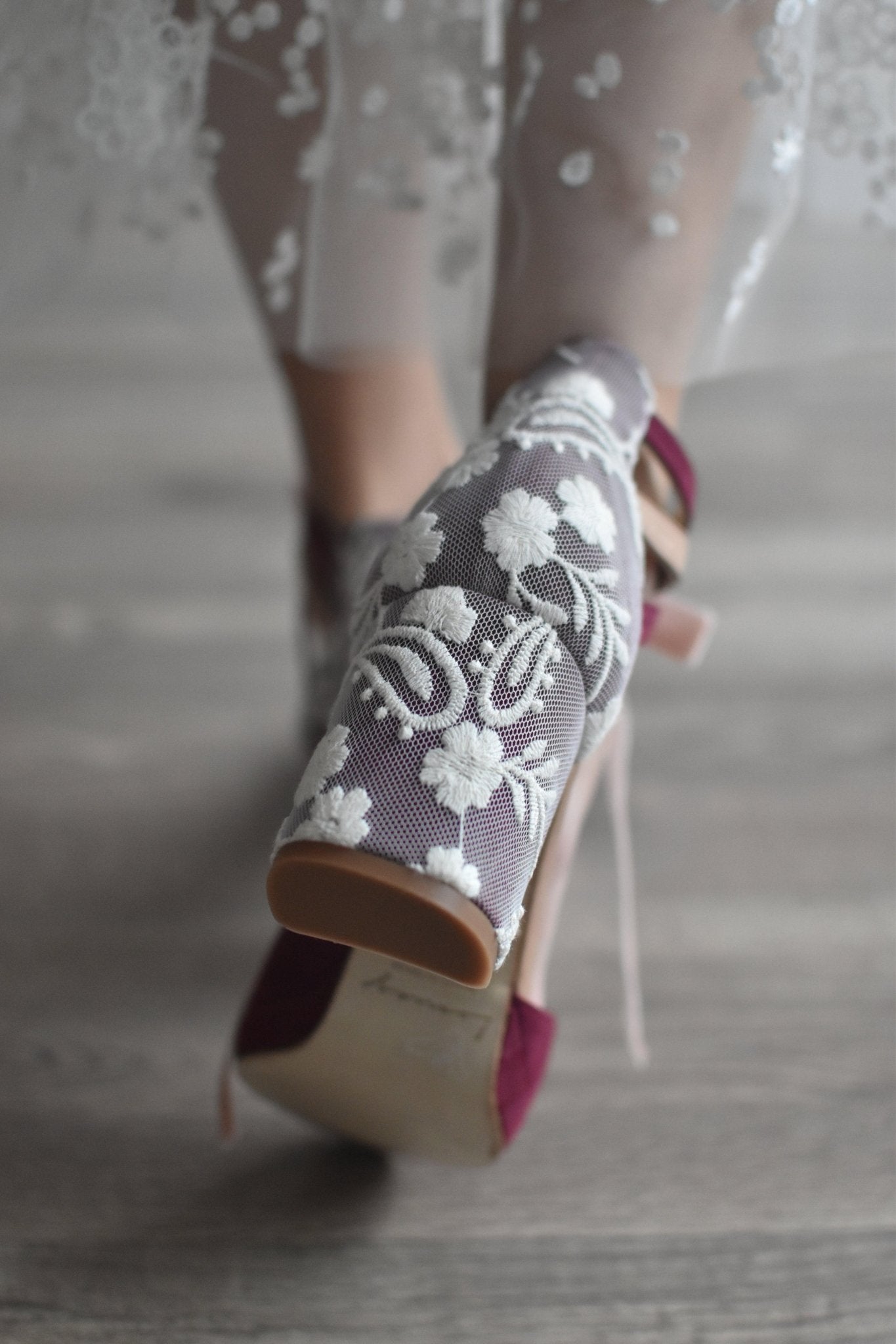 AYLA burdeos Portofino petit - zapatos_novia