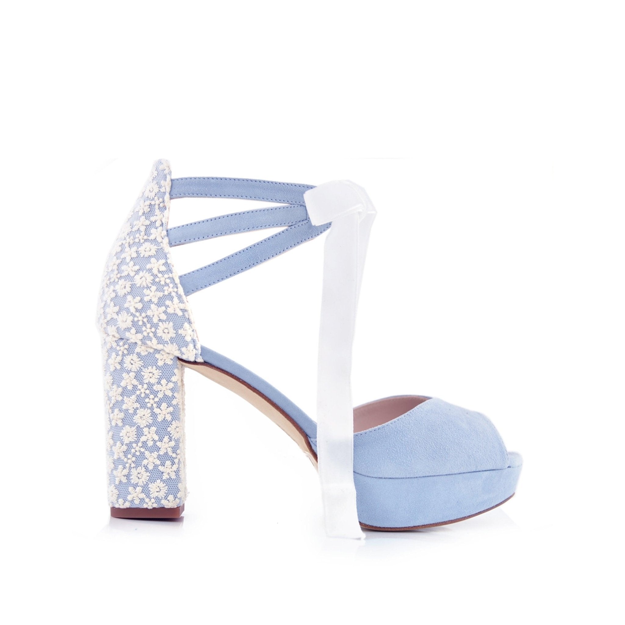Ayla Amarillo Celeste Marion Alto — Zapatos de novia Lomas Shoes