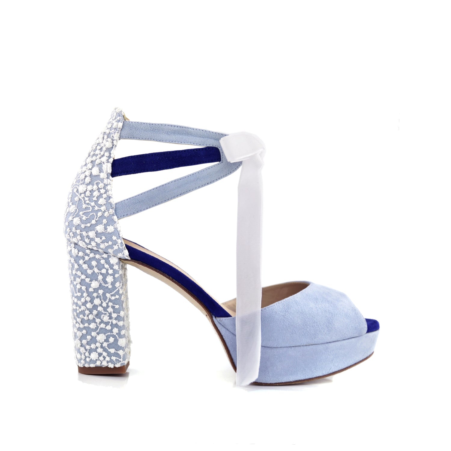 Ayla Celeste Y Azulón Bubble Alto — Zapatos de novia Lomas Shoes