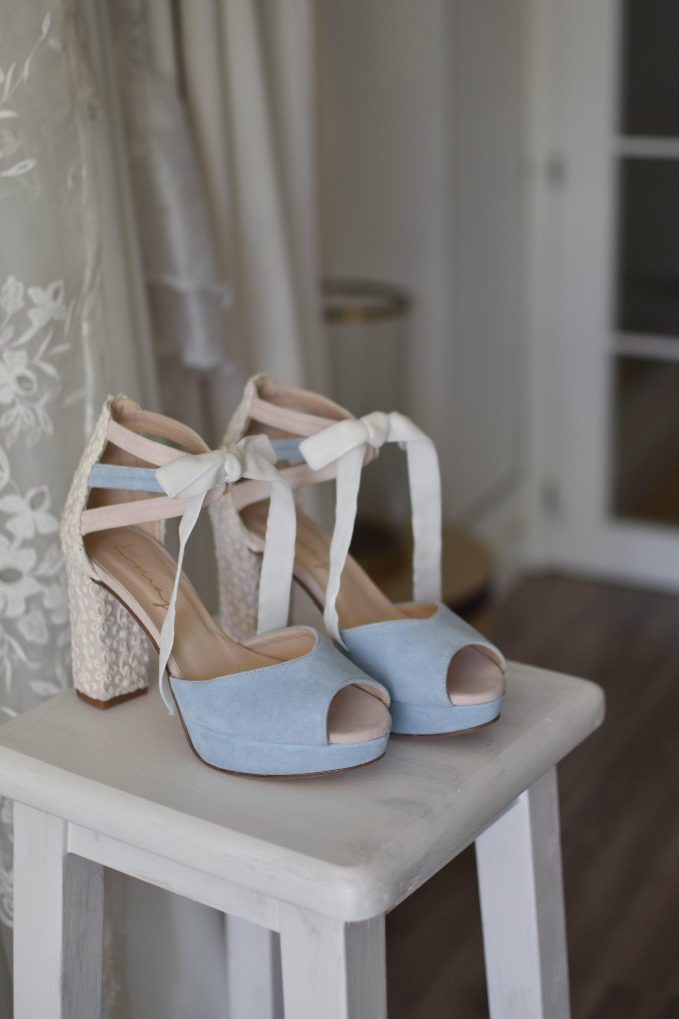 AYLA celeste y rosa suave Marion nuevo 95 - zapatos_novia