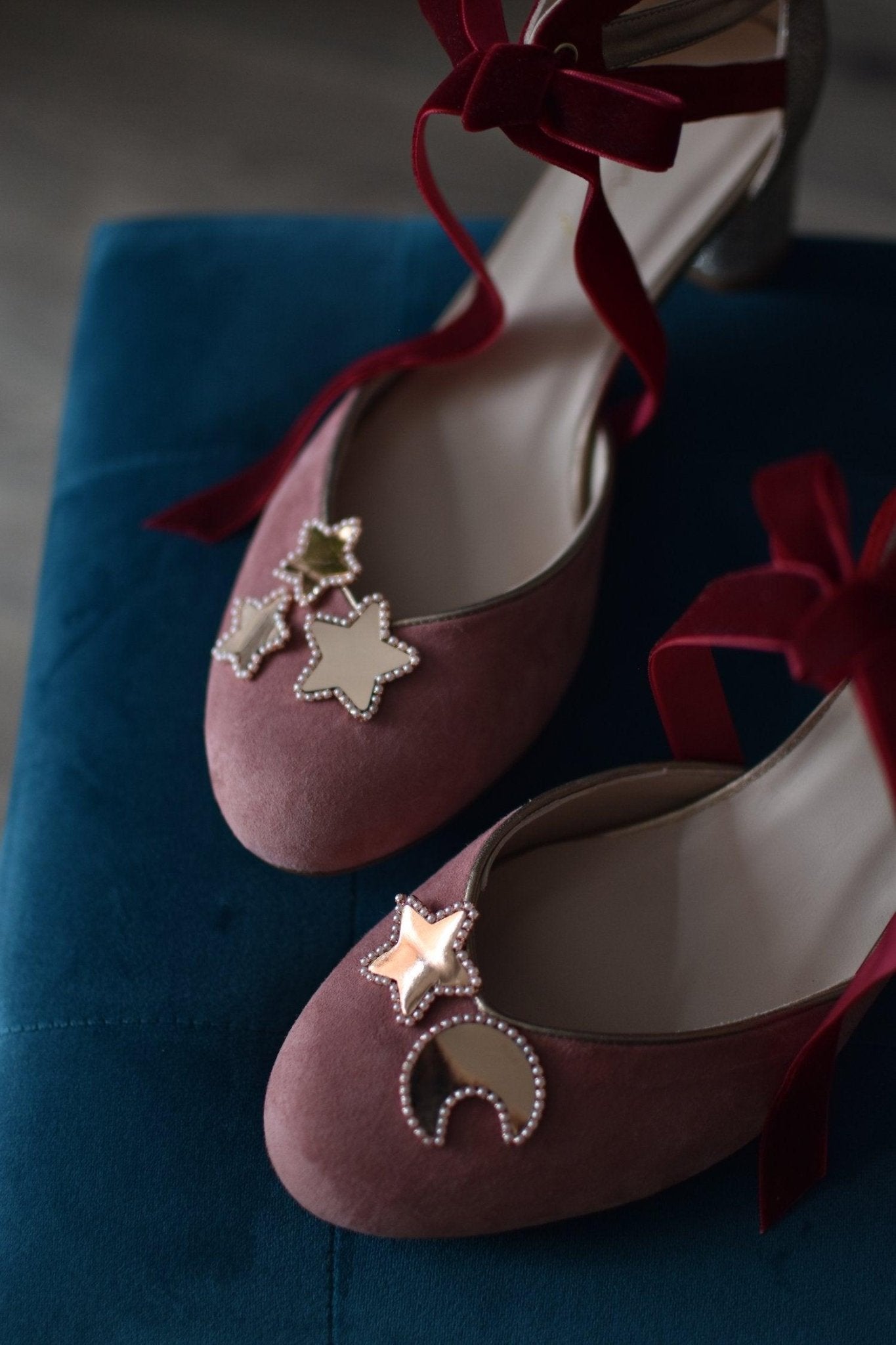 AYLA cerrado antique pink glitter bronce mini 55 - zapatos_novia