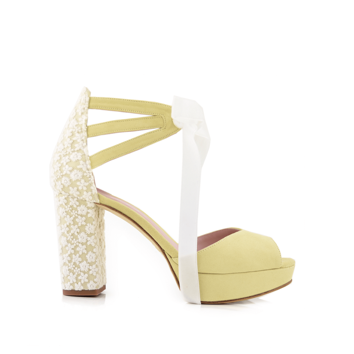 Ayla Blanco Limón Marion Alto — Zapatos de novia Lomas Shoes