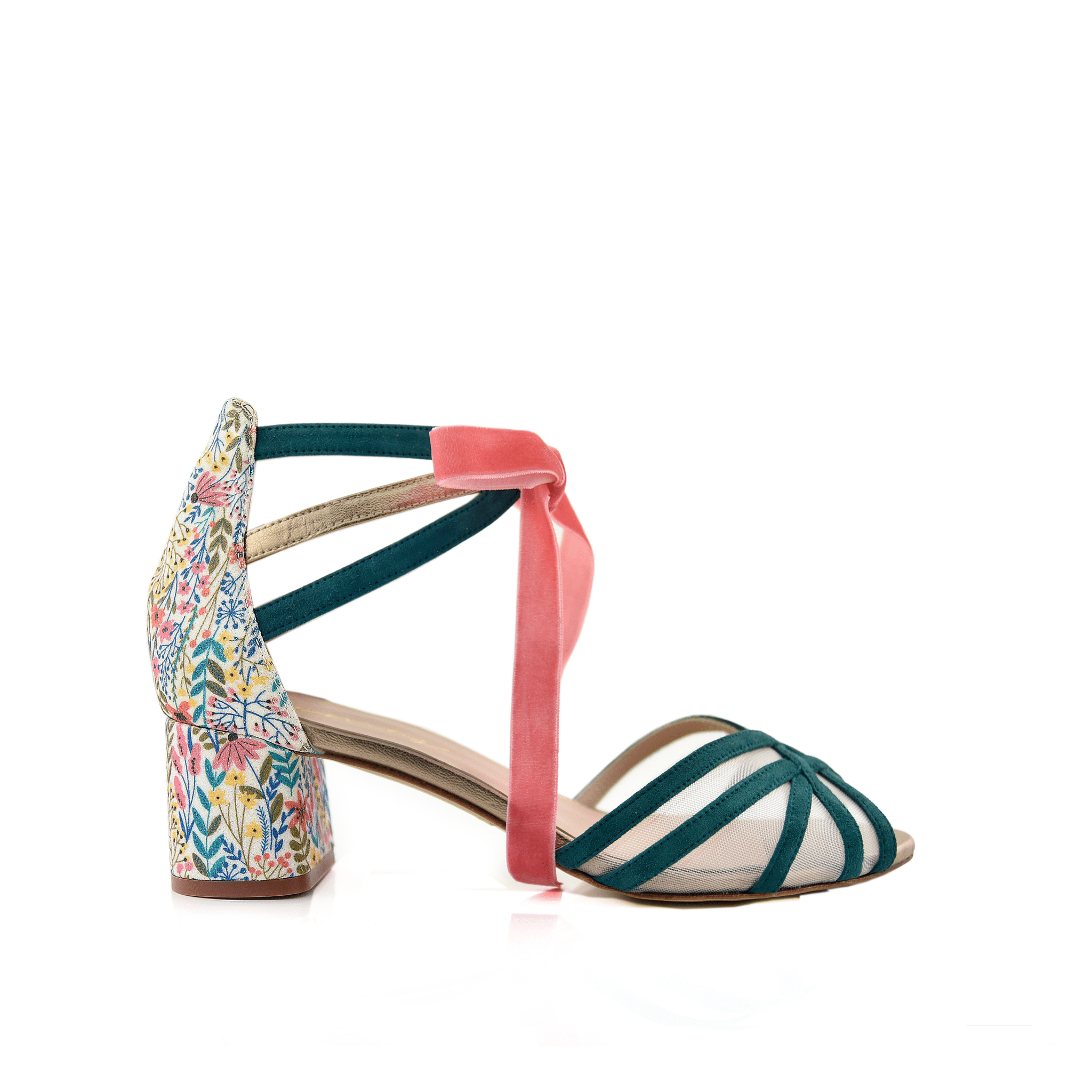 Ayla Verde Botella Aquarelle Mini — Zapatos de novia Lomas Shoes
