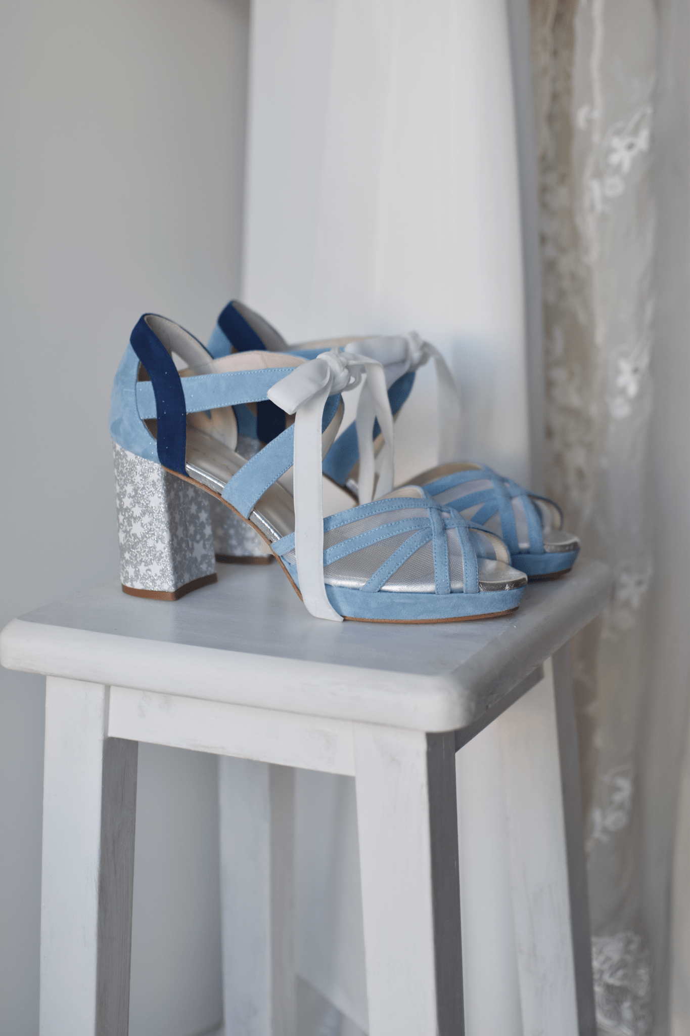 CIARA azul celeste jean plata estrellas glitter 85 - zapatos_novia