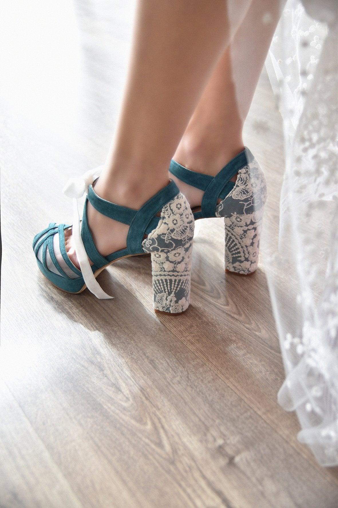 CIARA azul Mallard Antique Theatro 95 - zapatos_novia