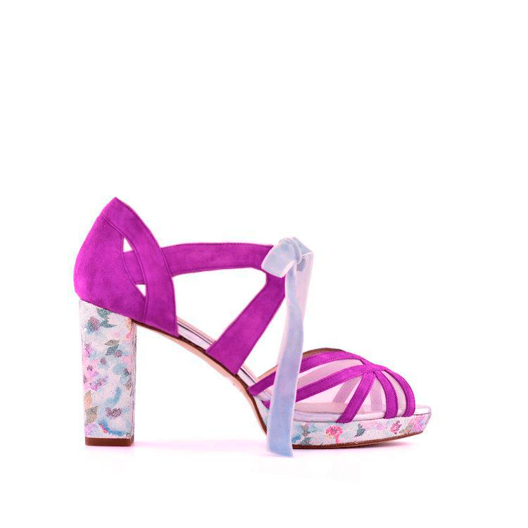 Ciara Buganvilla Blossom Alto — Zapatos de novia Lomas Shoes