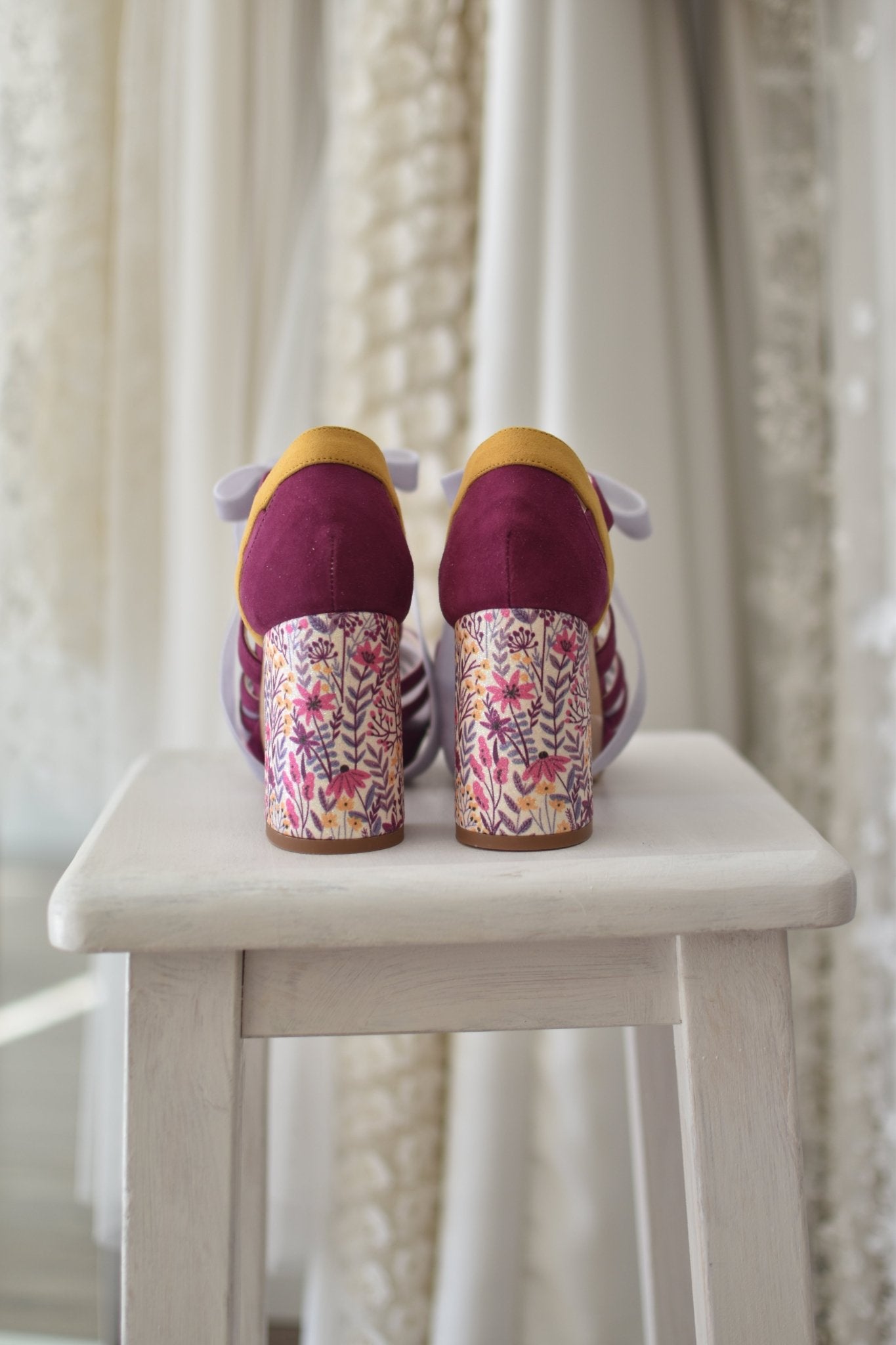 CIARA burdeos y mostaza May red 85 - zapatos_novia