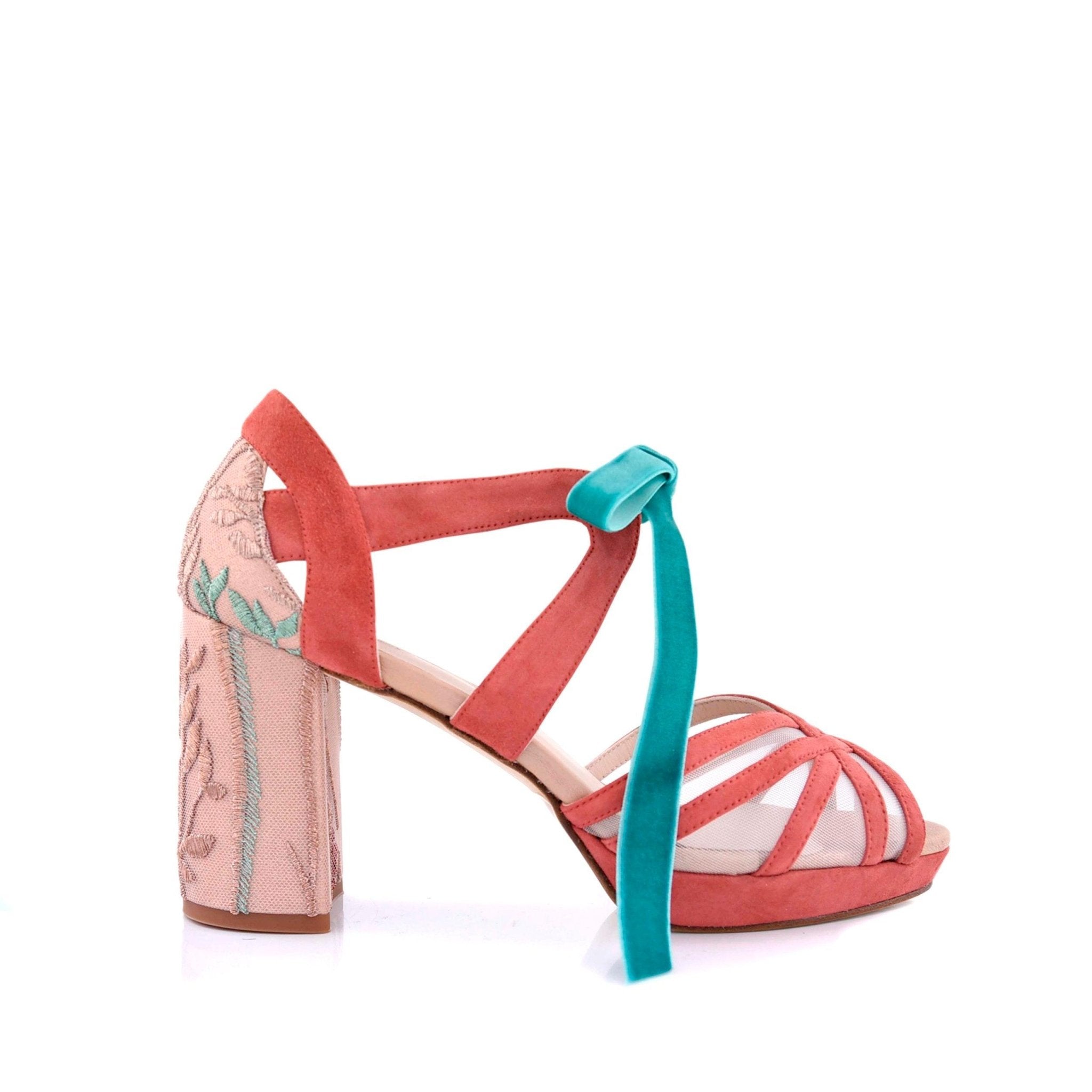 Ciara Beige Caldero Sophie Midi — Zapatos de novia Lomas Shoes