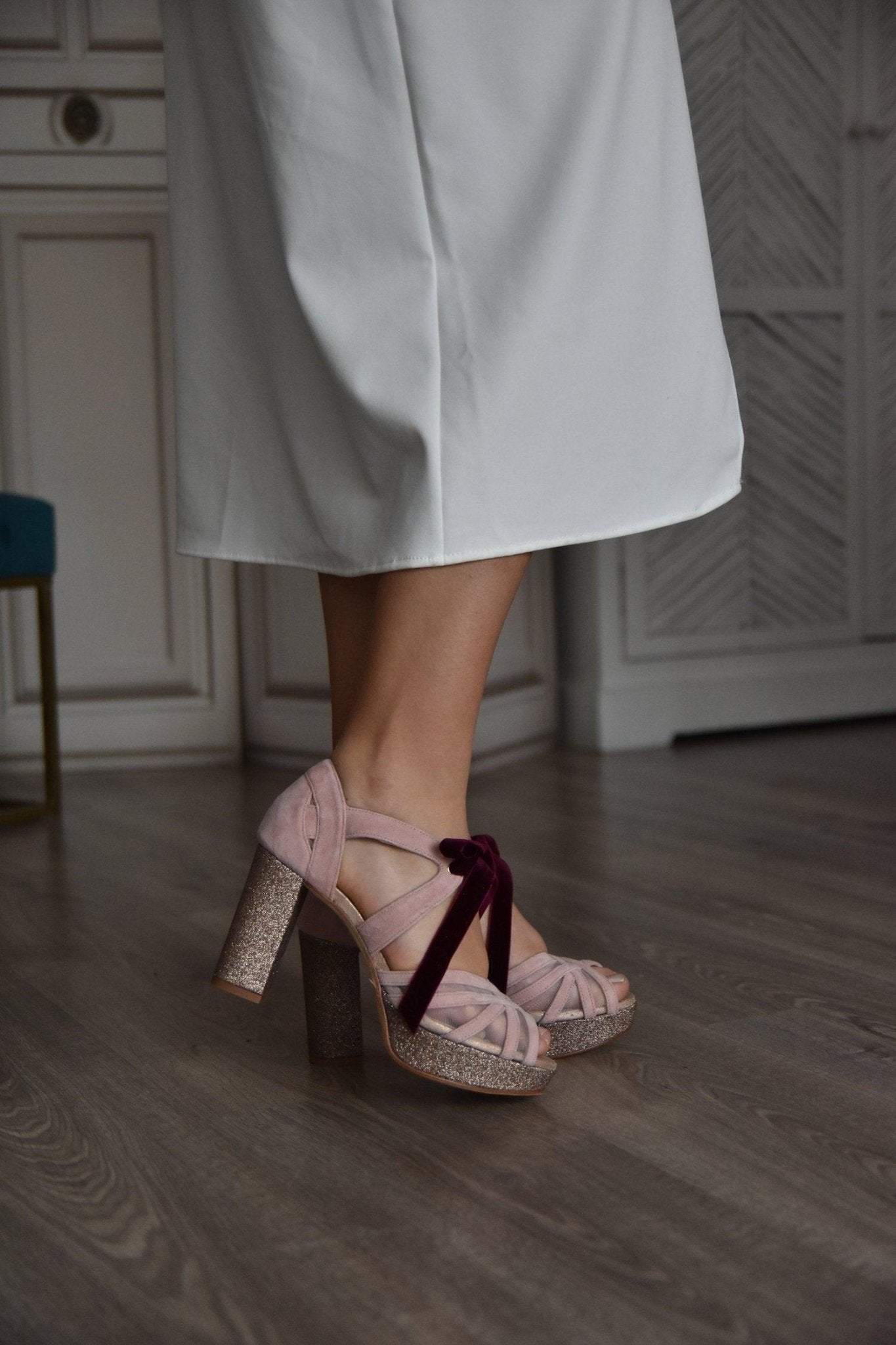 CIARA dark pink glitter bronce 95 - zapatos_novia