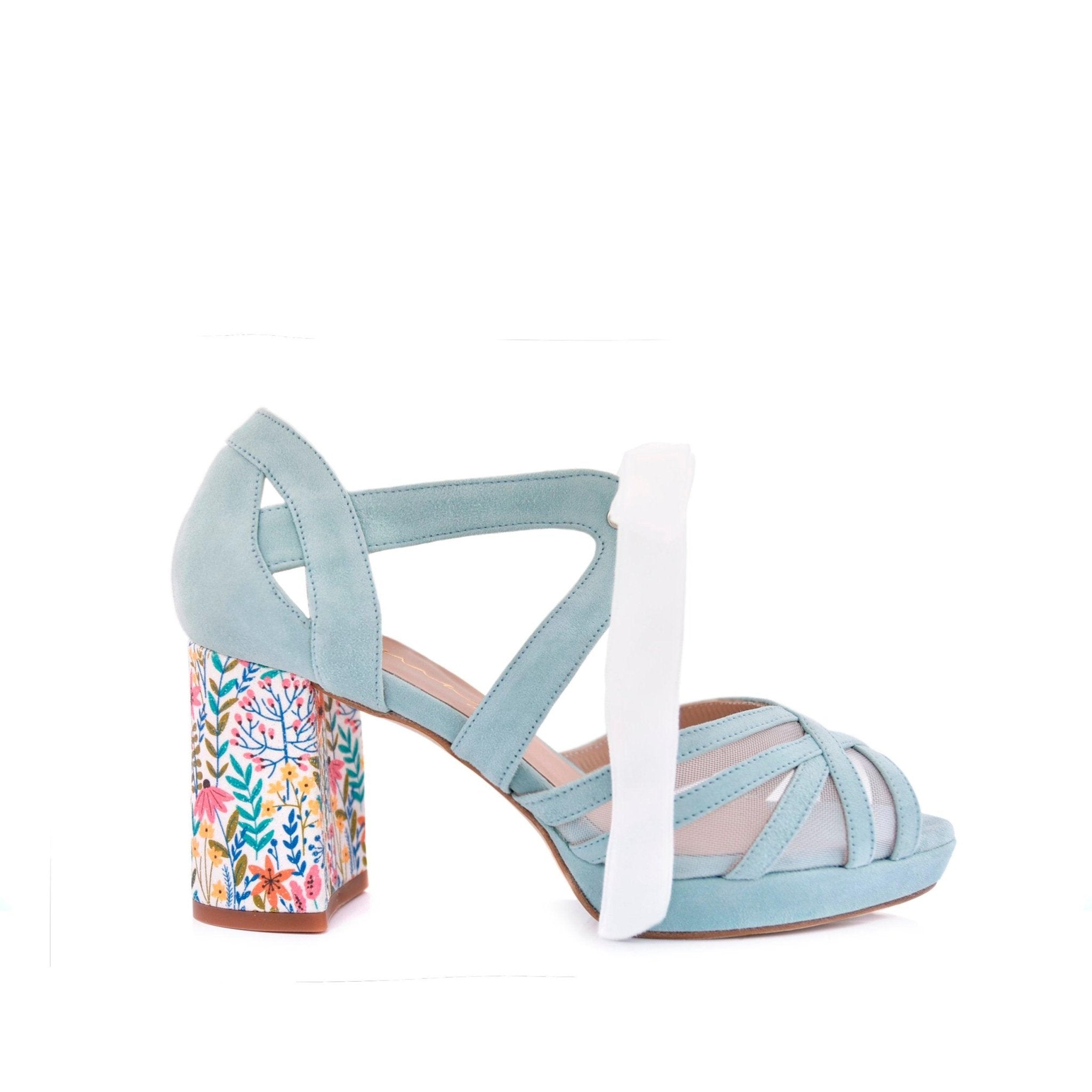 Ciara Mint May Turquesa Midi — Zapatos de novia Lomas Shoes