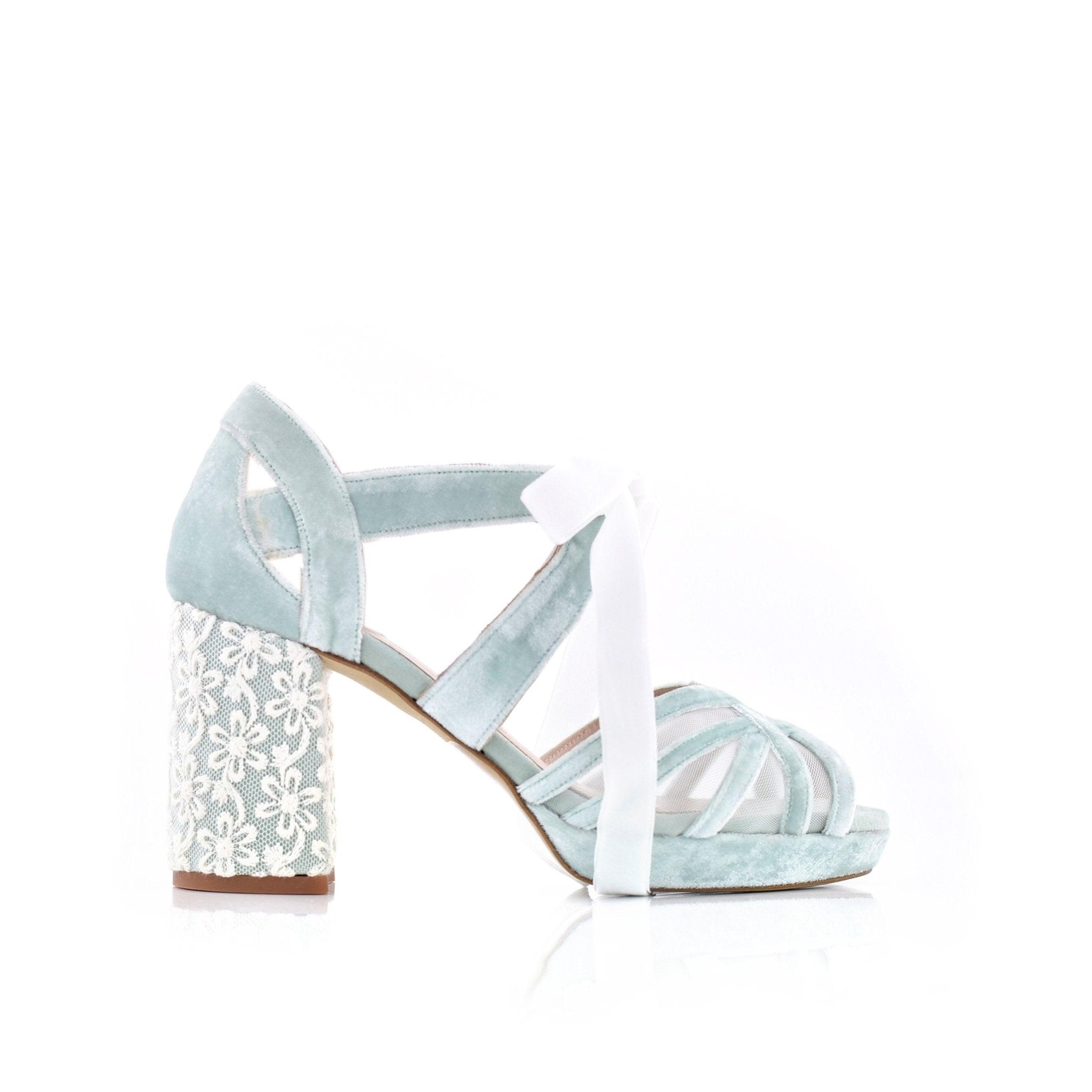 Ciara Mint Velvet Marion Midi — Zapatos de novia Lomas Shoes