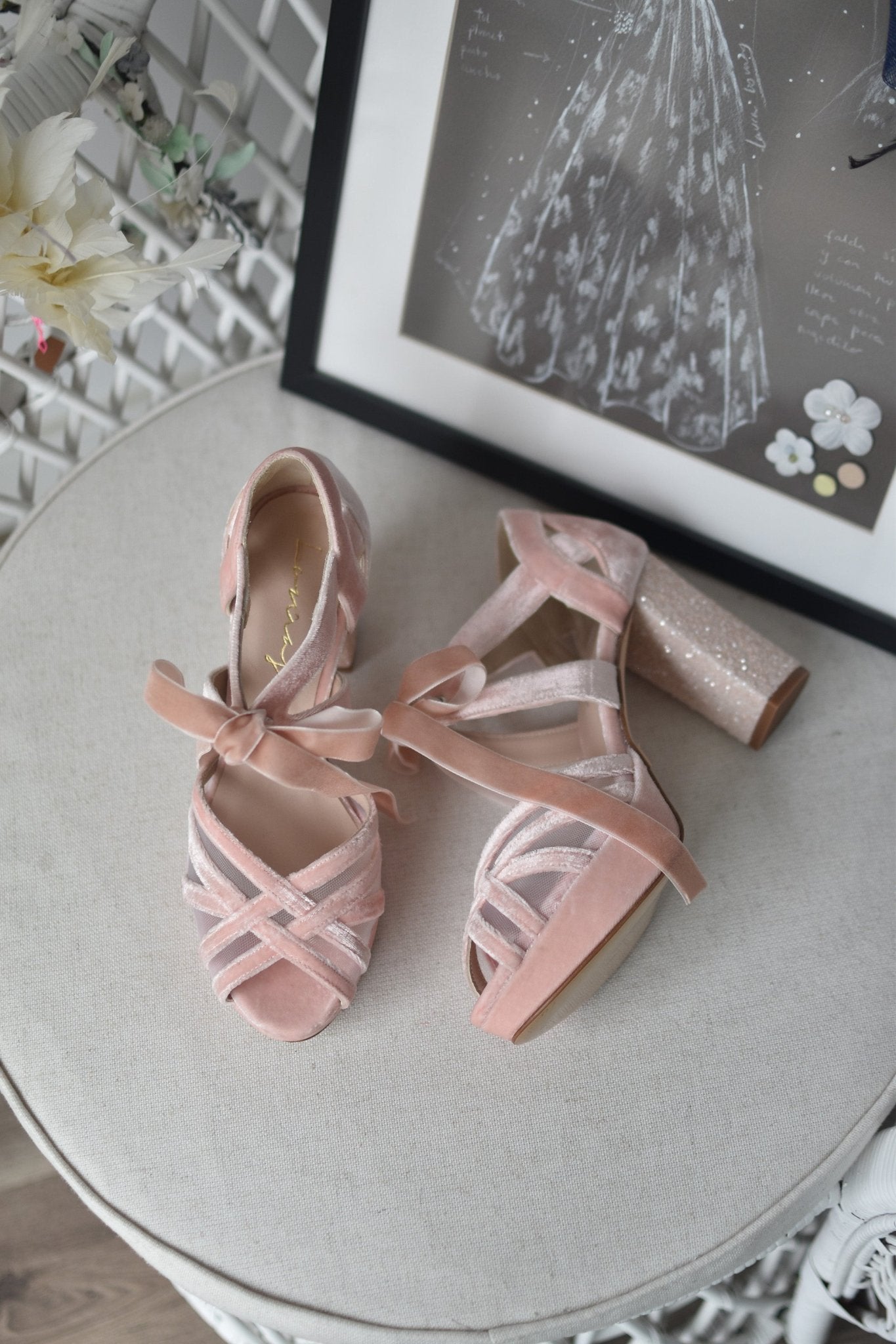 CIARA velvet pink party 95 - zapatos_novia