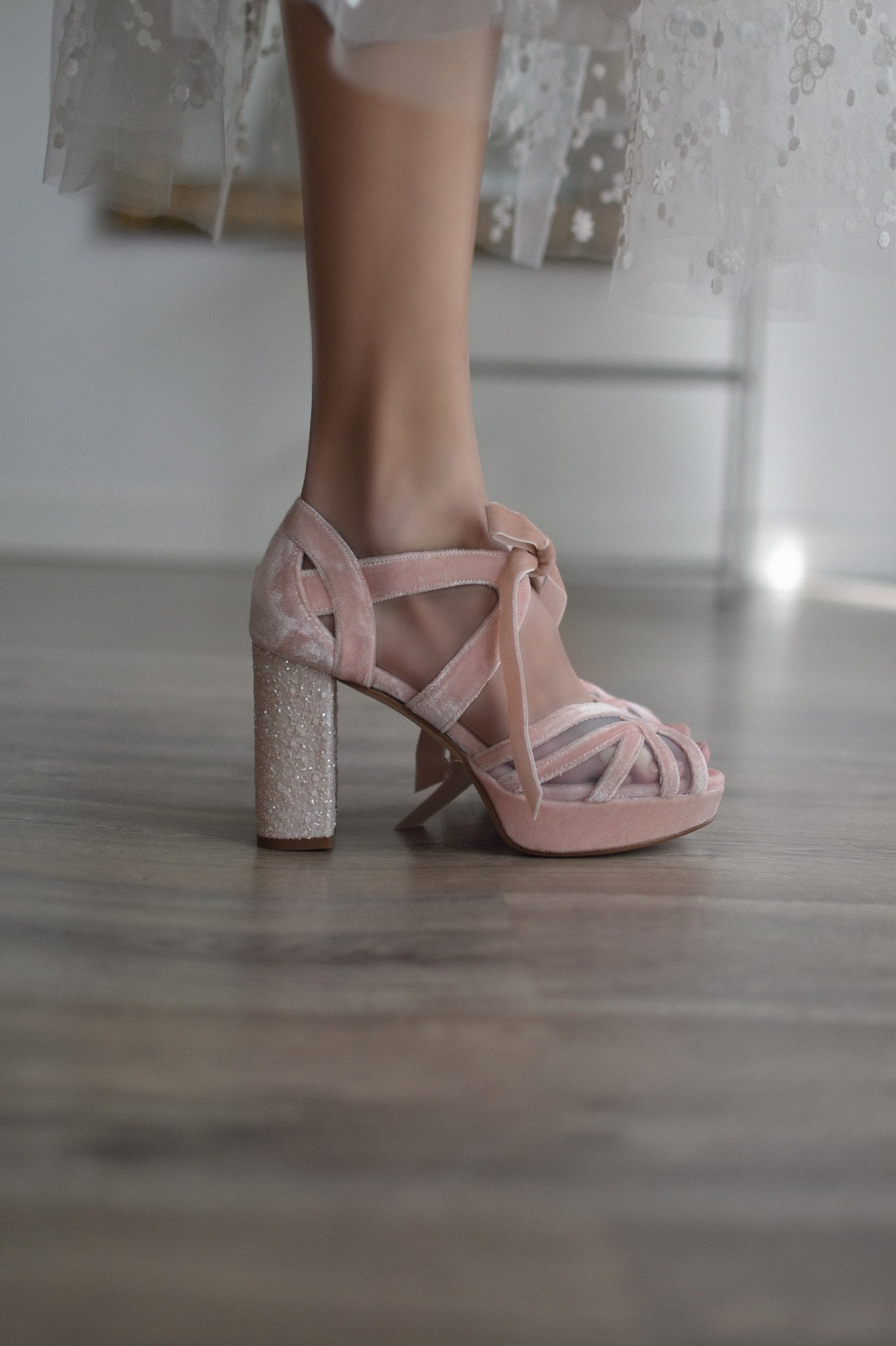 CIARA velvet pink party 95 - zapatos_novia