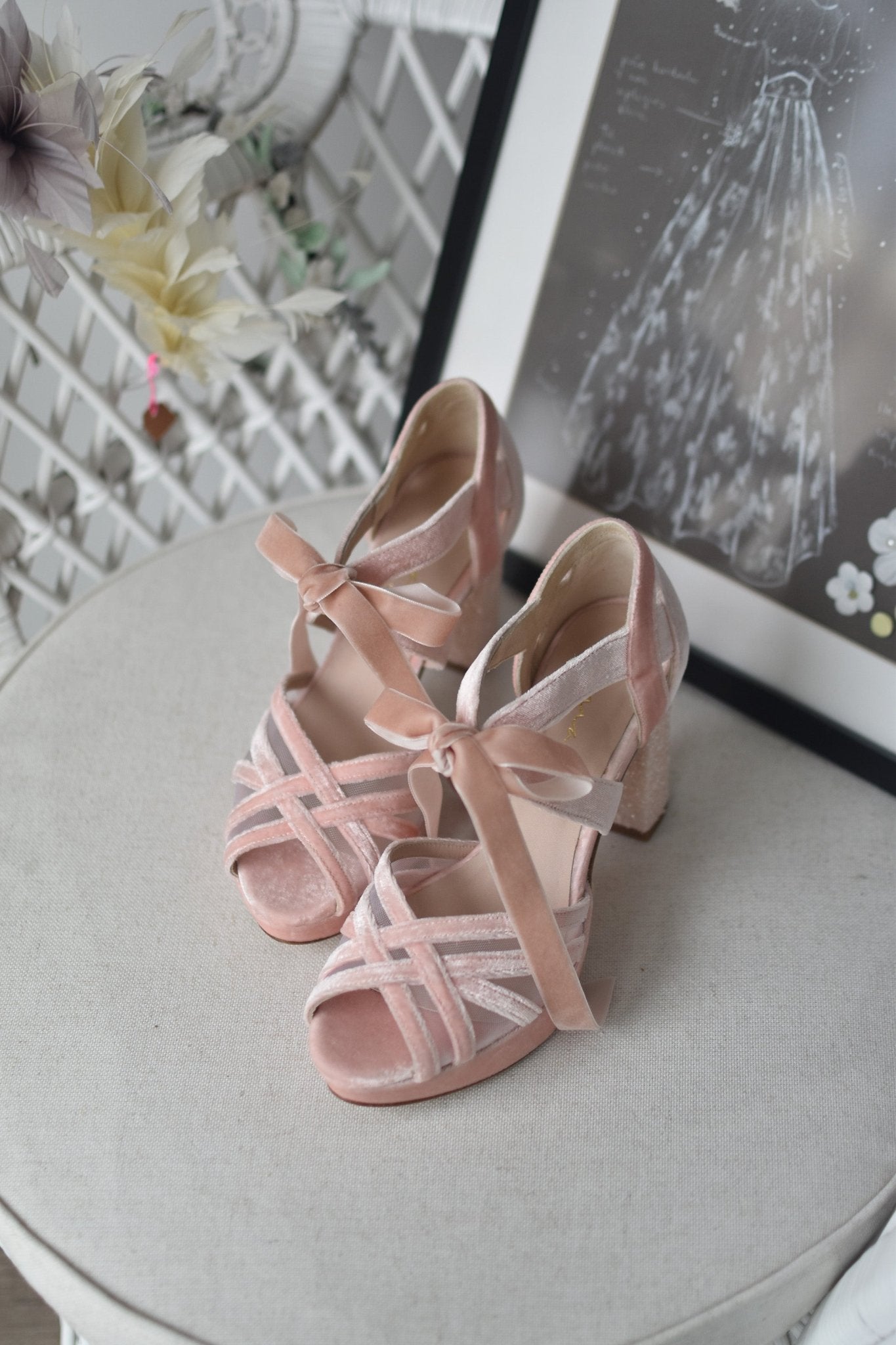 CIARA velvet pink party 95 - zapatos_novia