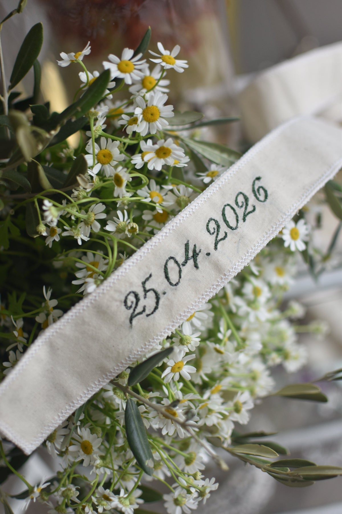 Cinta de ramo novia bordado RÚSTICA - zapatos_novia