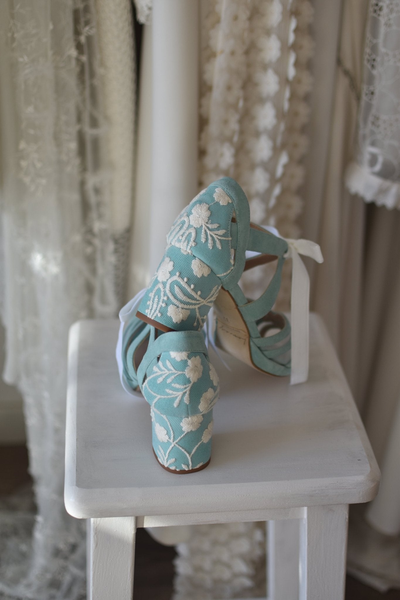 .En Stock Ciara mint Portofino midi TALLA 37 - zapatos_novia