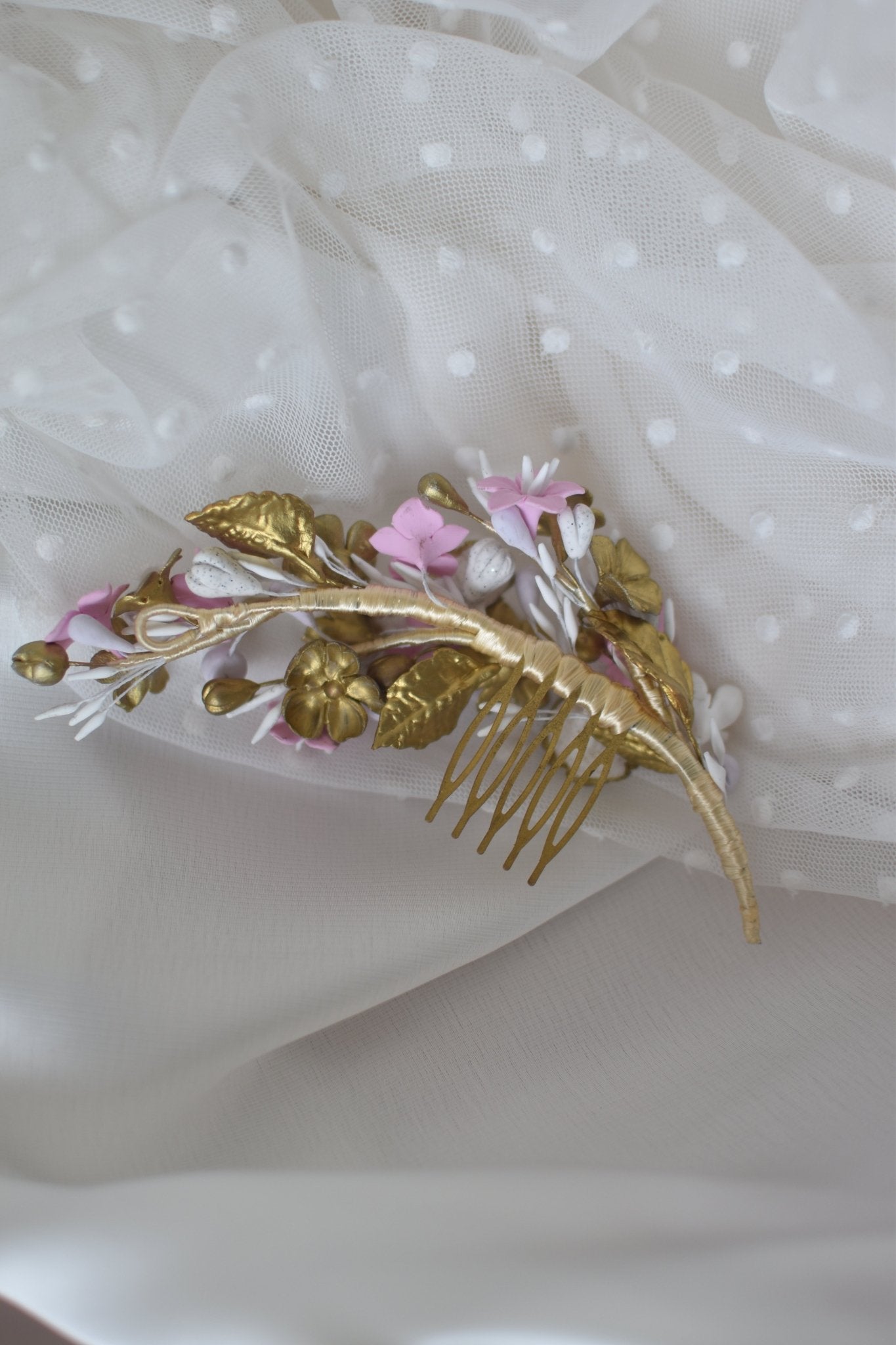 EN STOCK Tocado porcelana novia rosa - zapatos_novia