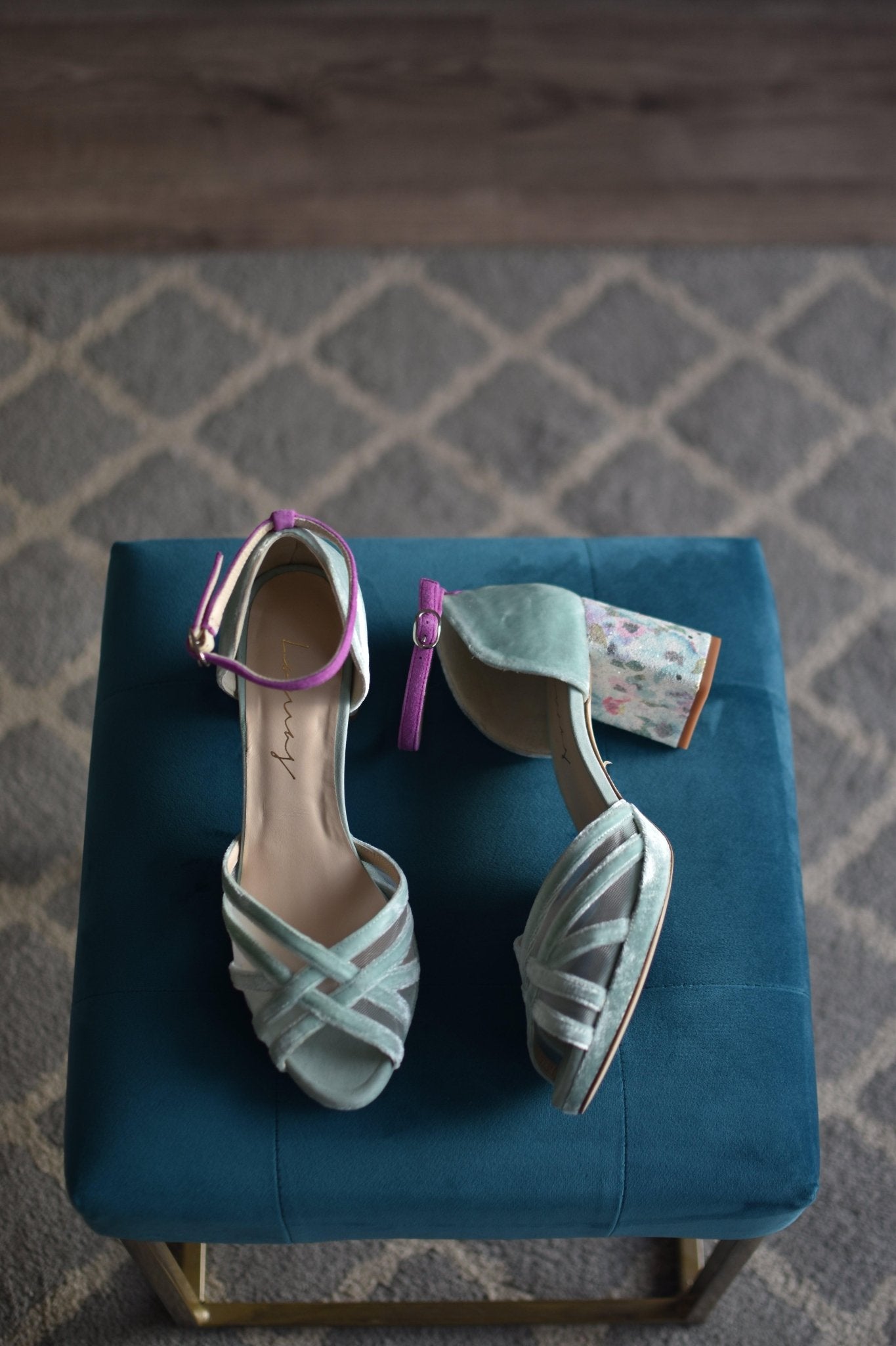 GRETA Blossom mint velvet petit - zapatos_novia