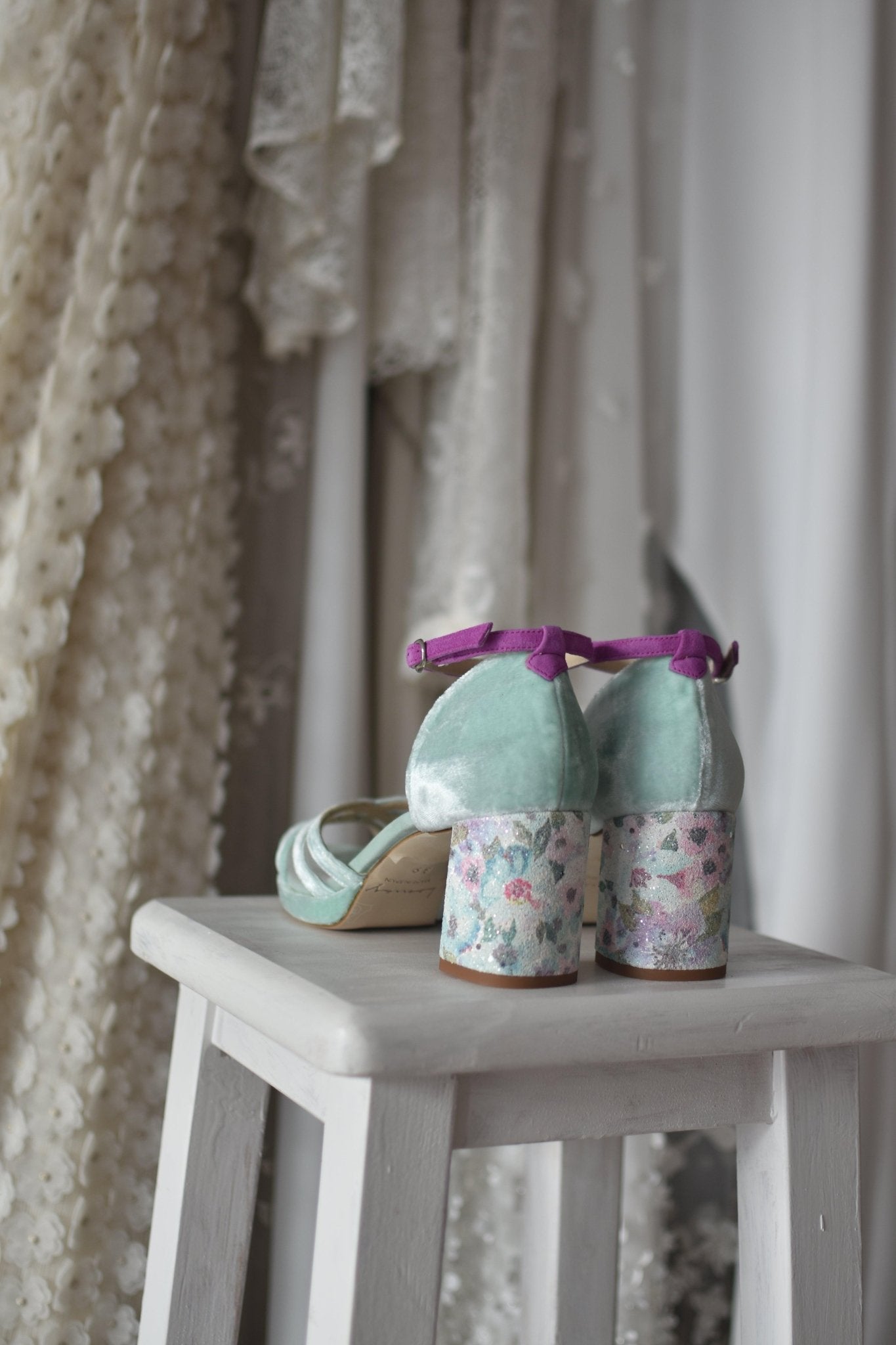 GRETA Blossom mint velvet petit - zapatos_novia