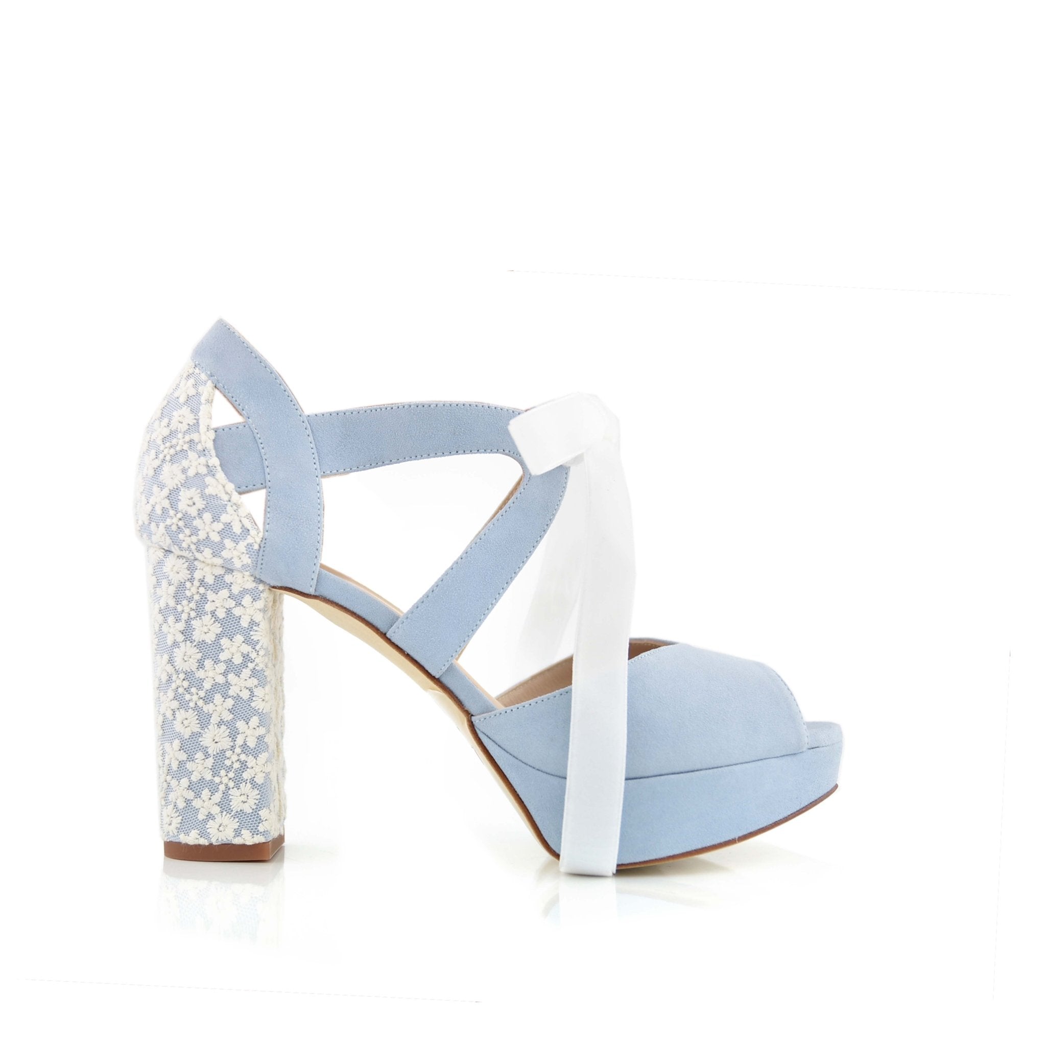 Hera Celeste Marion Alto — Zapatos de novia Lomas Shoes