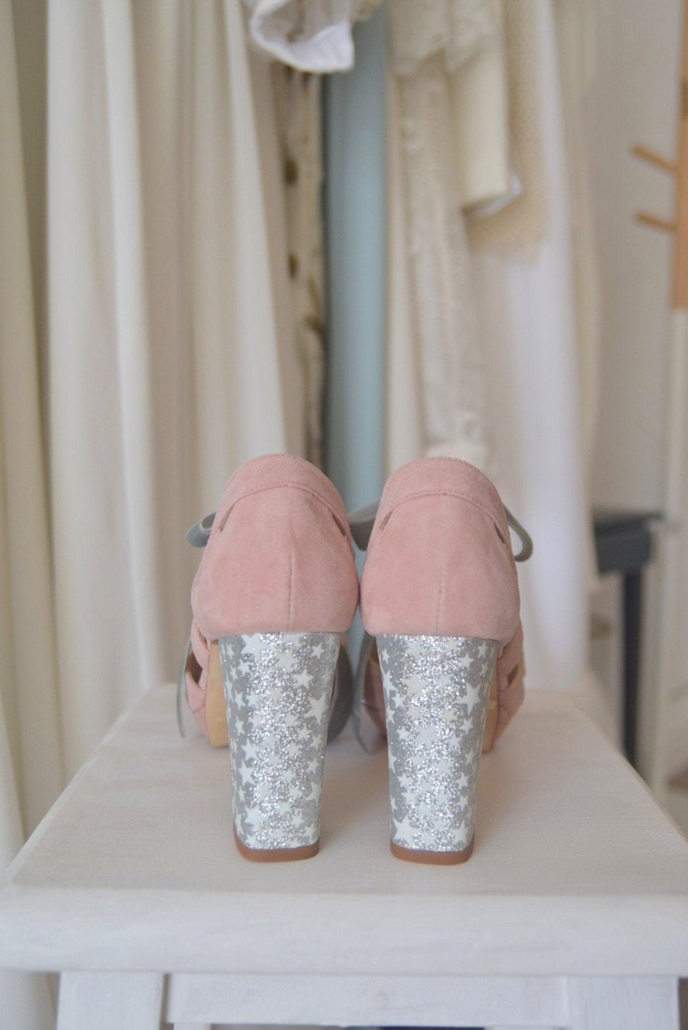 HERA abierto pink nudos seda Constelación plata 95 - zapatos_novia