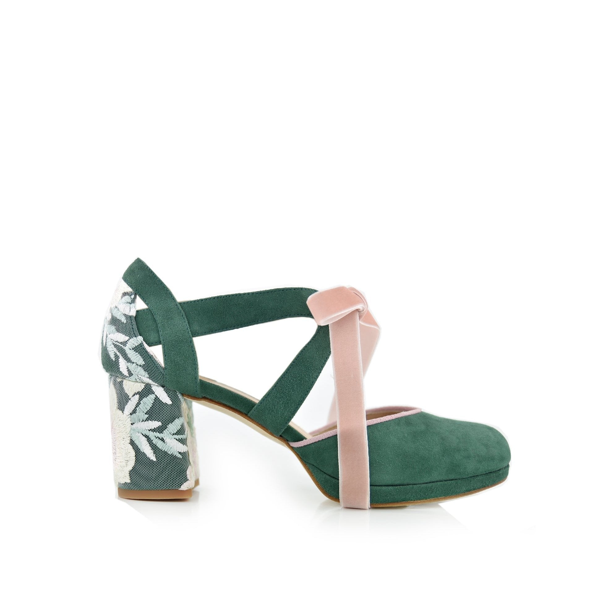HERA cerrado verde olvido bordado Atenas mini - zapatos_novia