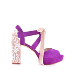 Hera open bougainvillea embroidery YAUM heel 9.5cm