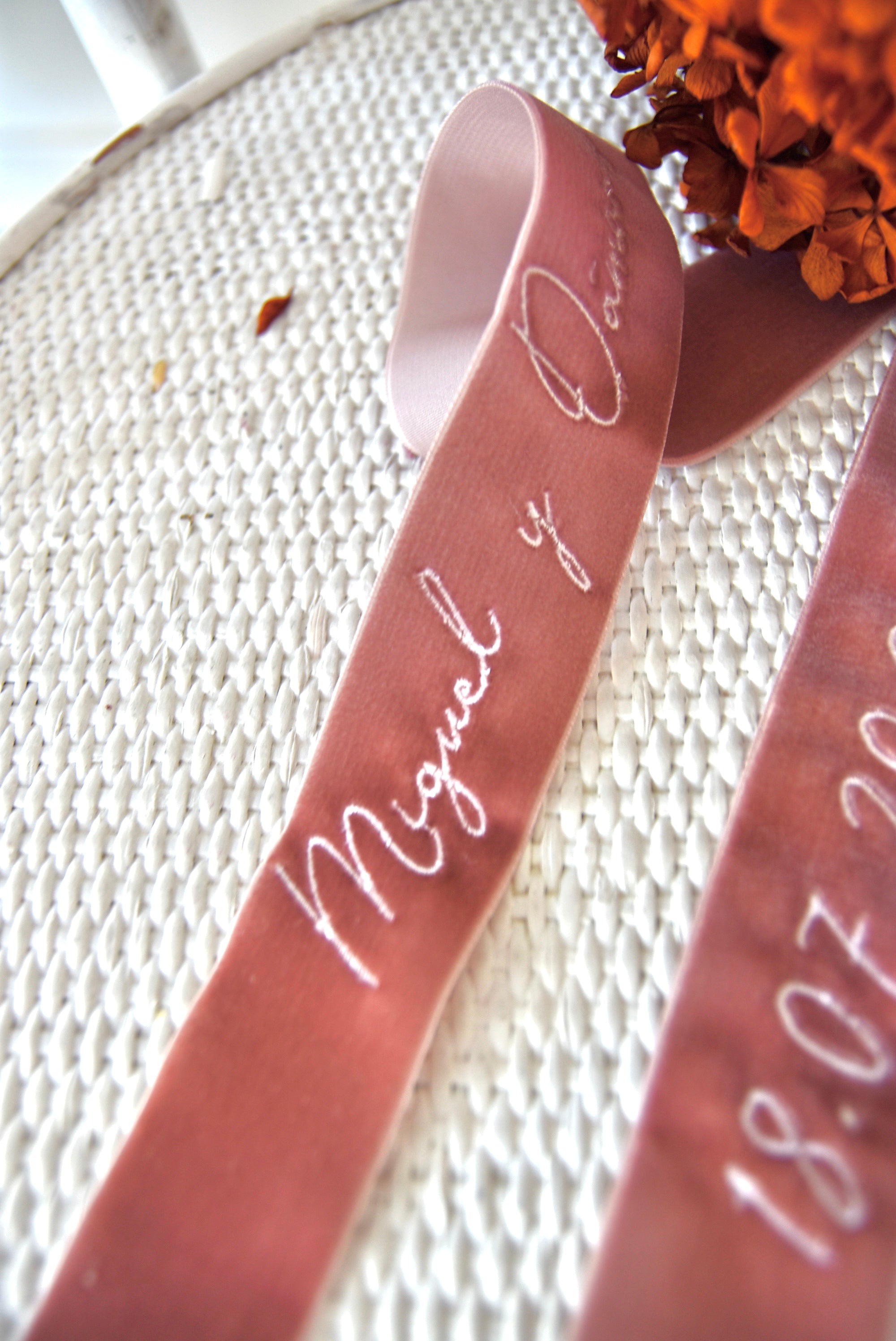 z.Velvet ribbon for bridal bouquet BOUGHT VILLA DARK