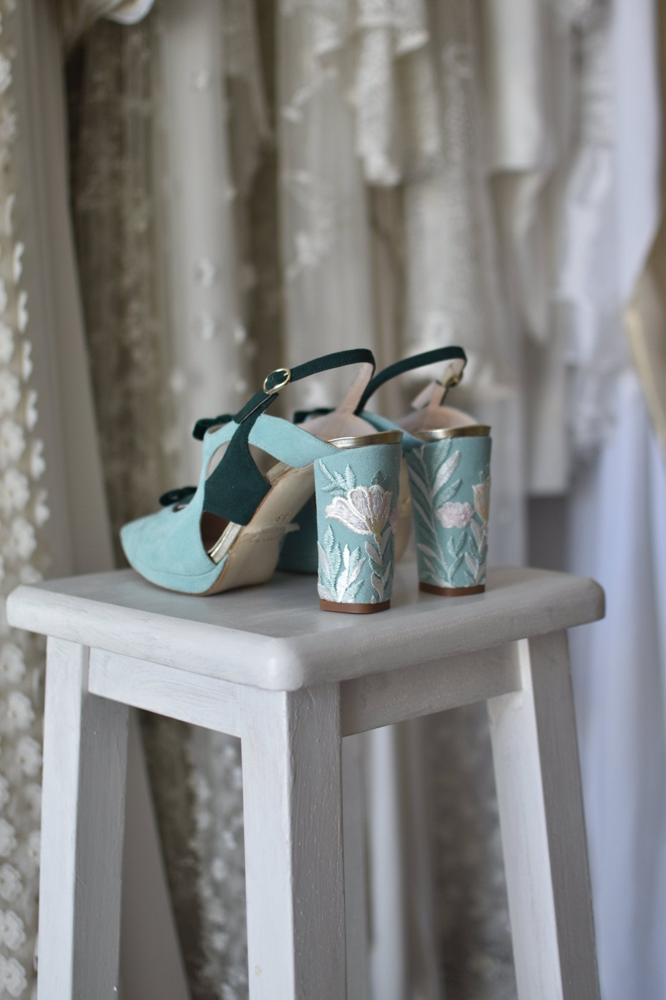LOLA - Emalina verde y mint bordado Atenas 95 - zapatos_novia