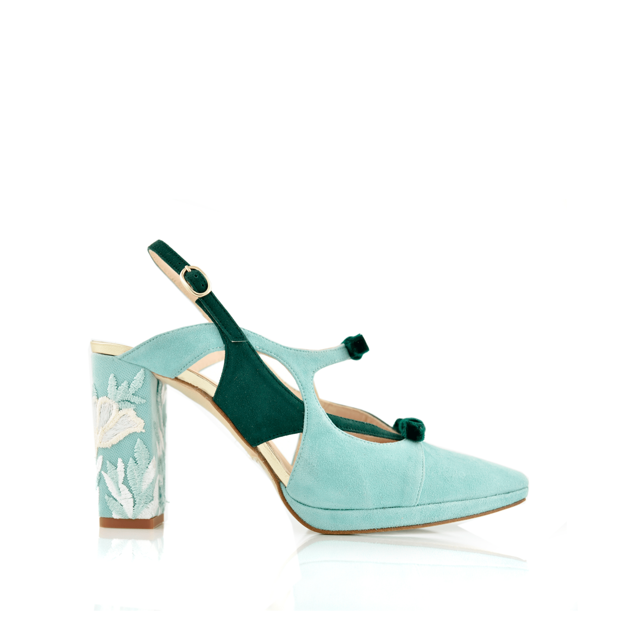 LOLA - Emalina verde y mint bordado Atenas 95 - zapatos_novia