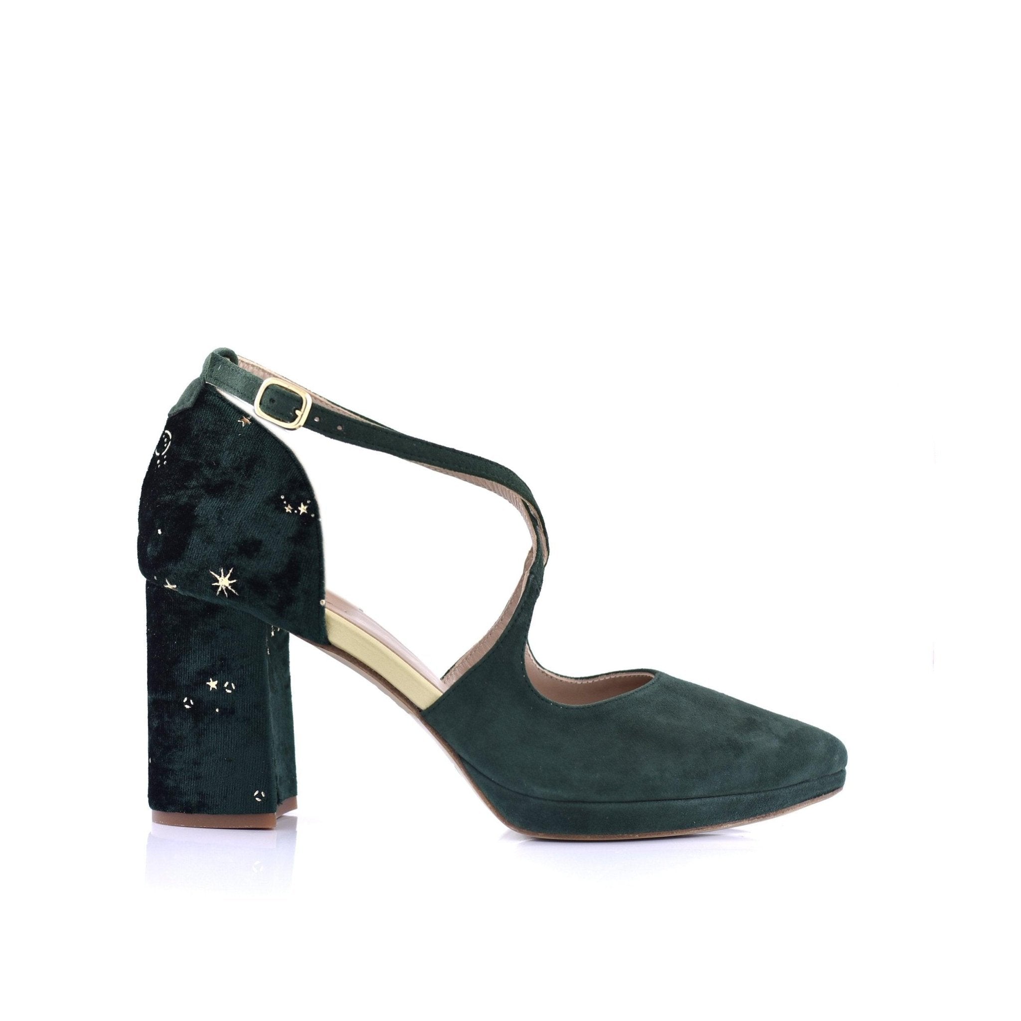 Lola Verde Constelación Midi — Zapatos de novia Lomas Shoes