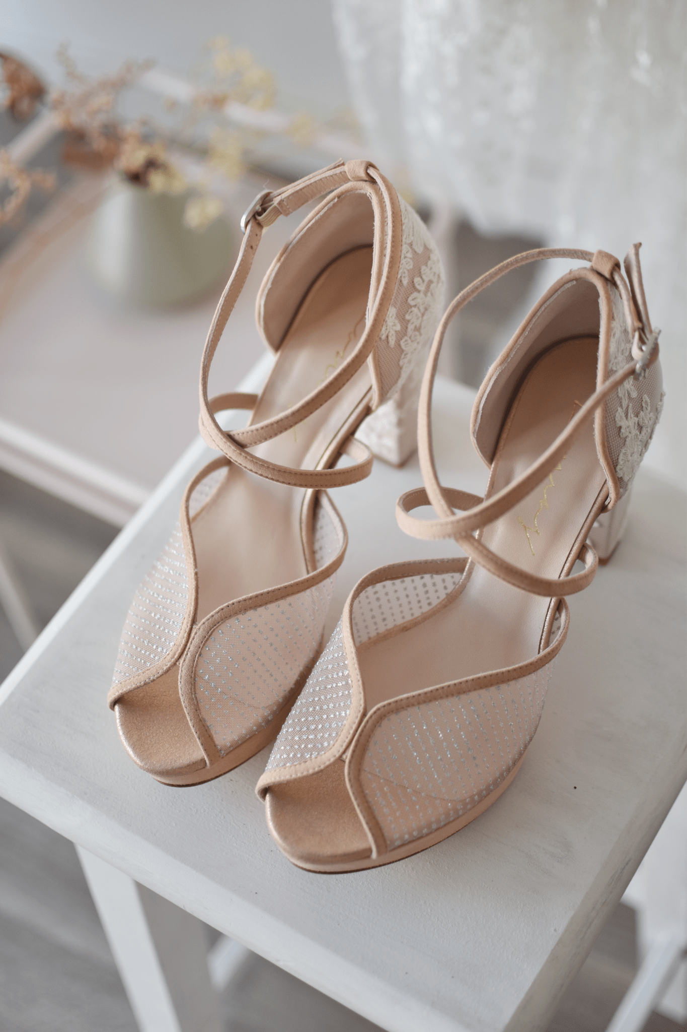 LUNA - ALIZE melocotón bordado Oliveti 95 - zapatos_novia