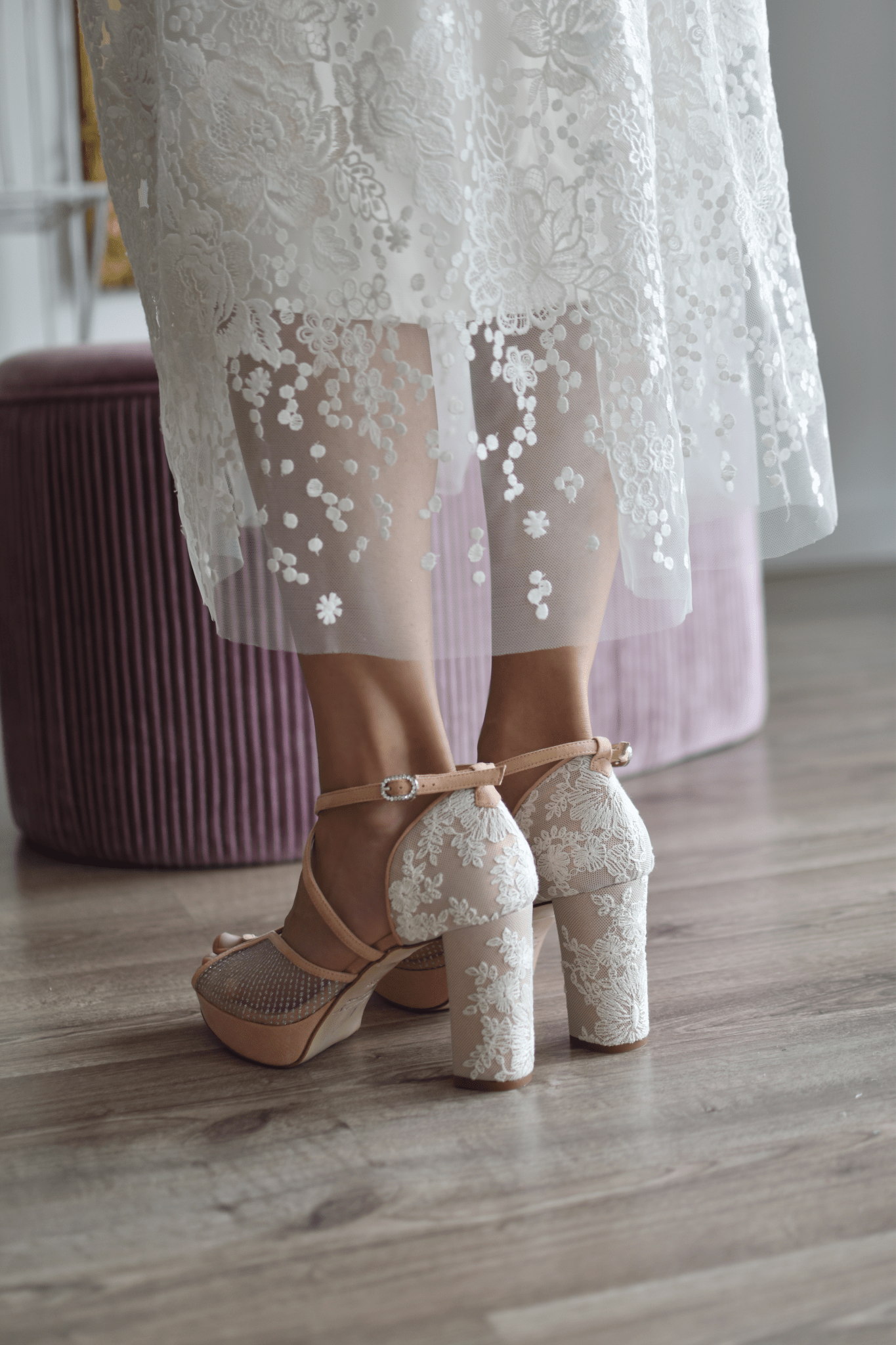 LUNA - ALIZE melocotón bordado Oliveti 95 - zapatos_novia