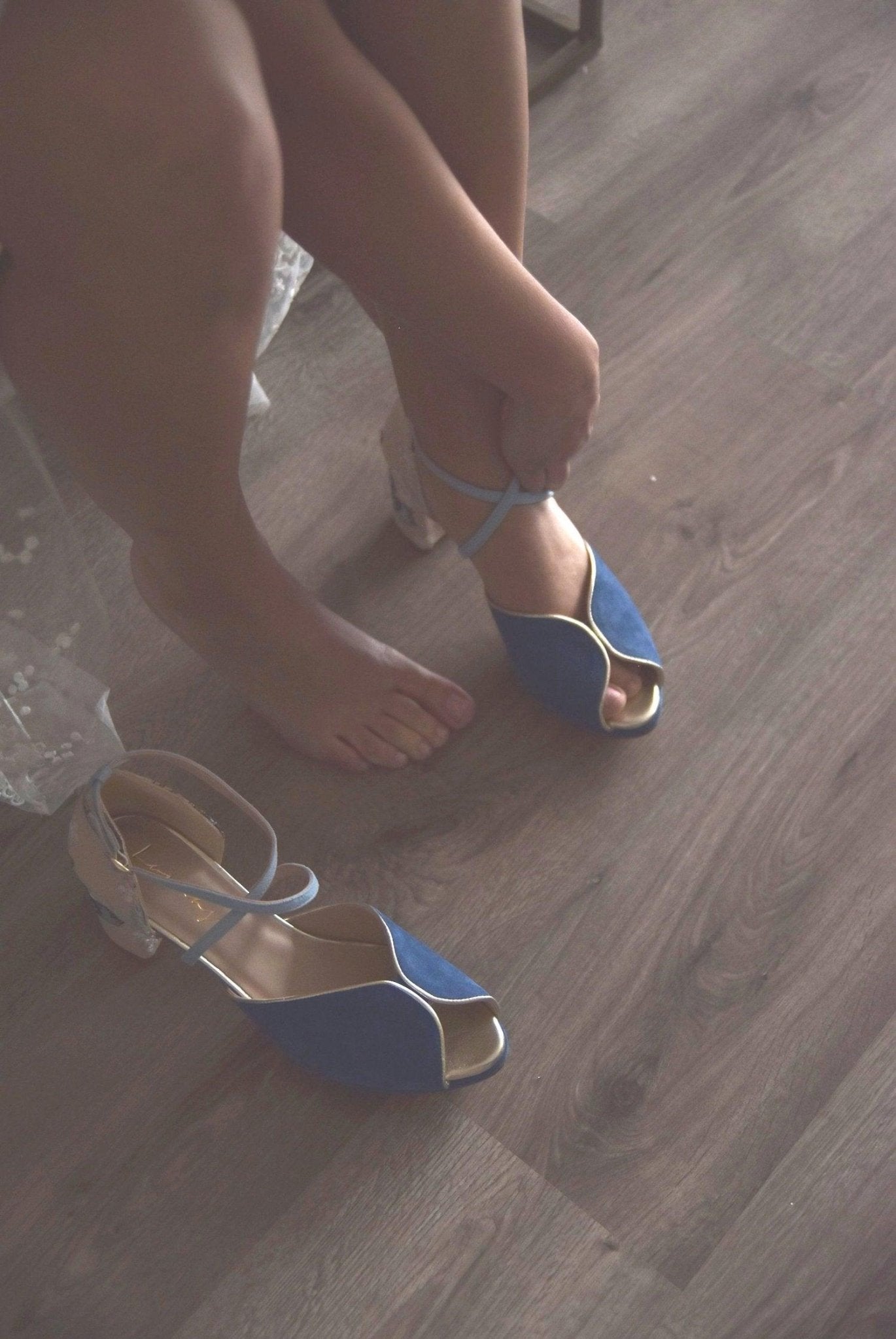 Luna azulón bordado Filipinas mini - zapatos_novia