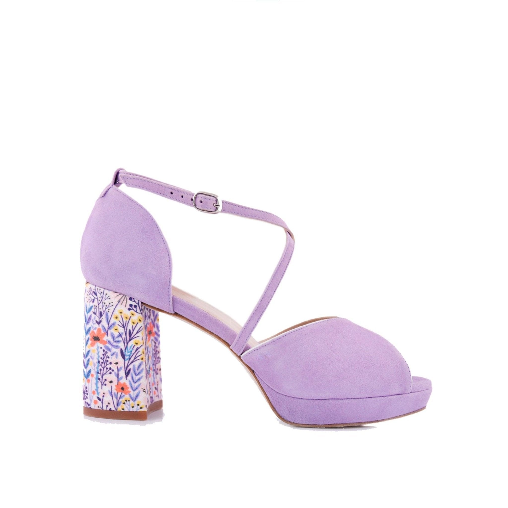 Luna Lavanda Aquarelle Midi — Zapatos de novia Lomas Shoes