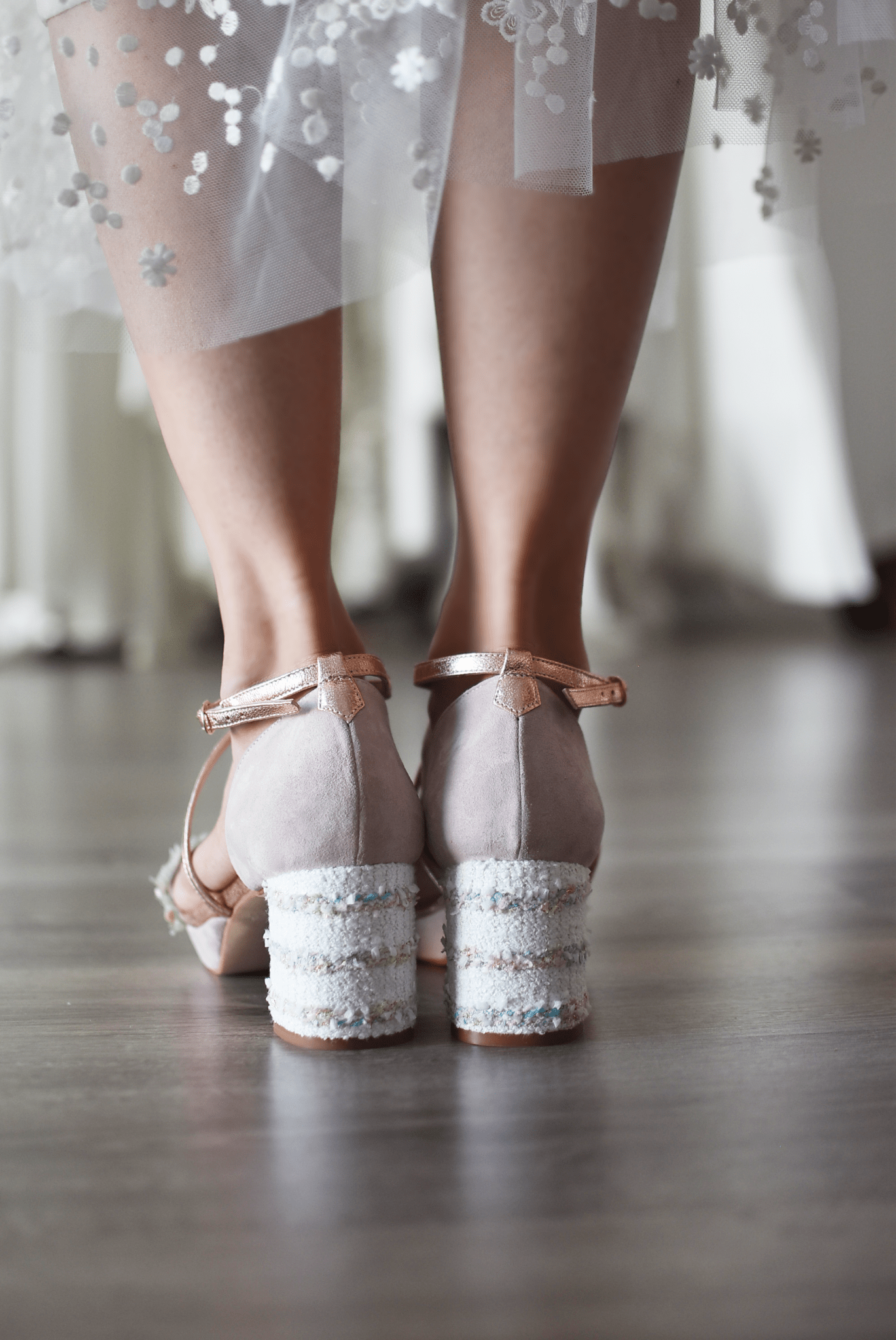 MATILDA pink tweed petit - zapatos_novia