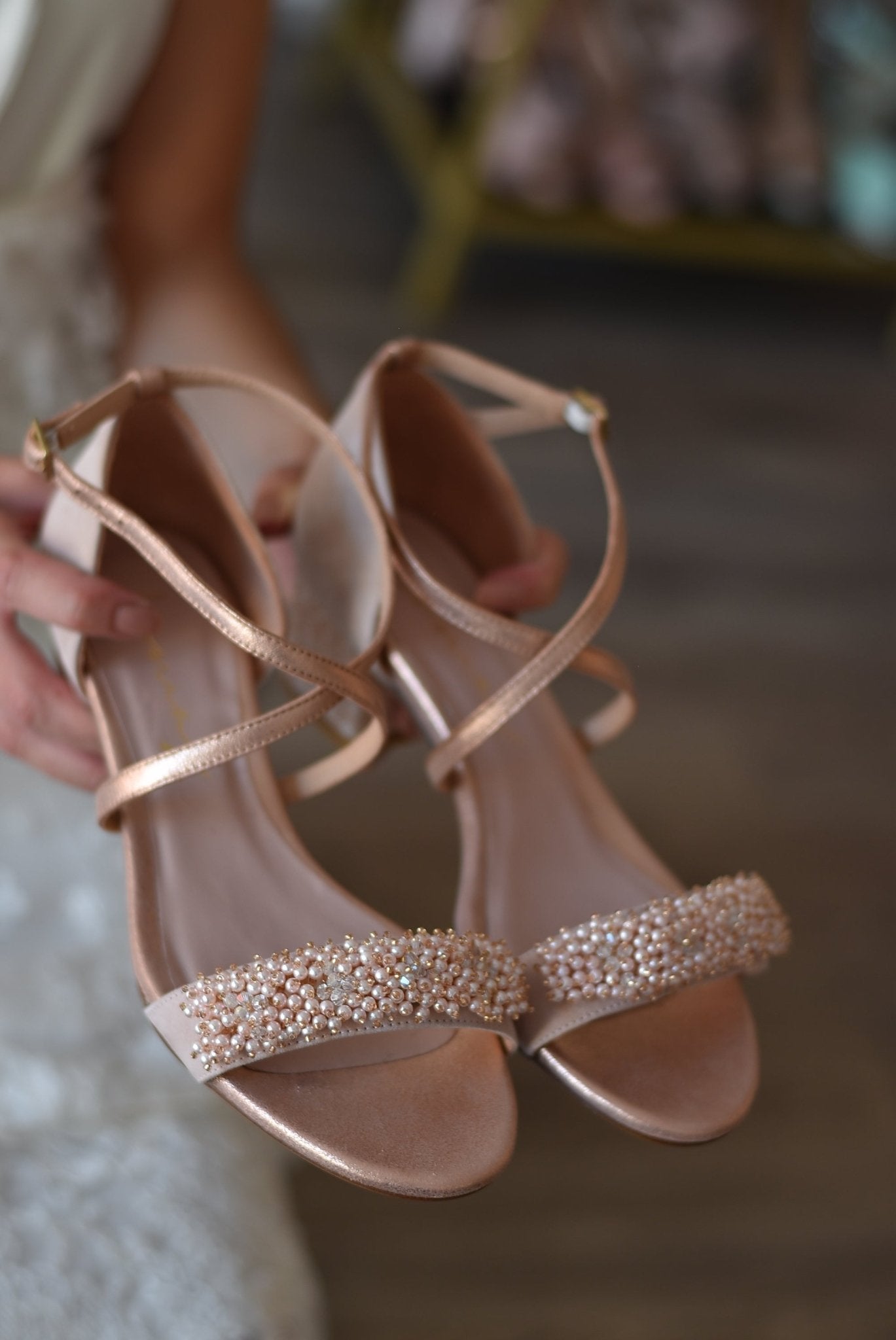 MATILDA rosa suave perls mini 55 - zapatos_novia