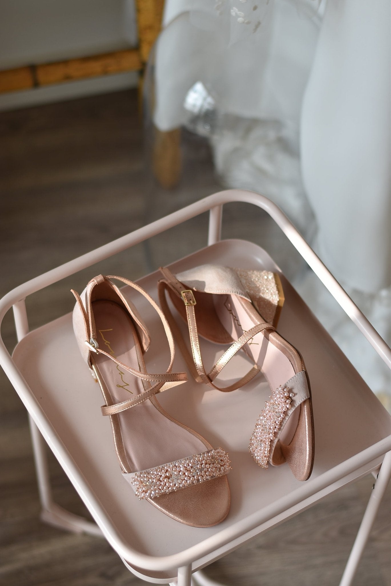 MATILDA rosa suave perls mini 55 - zapatos_novia