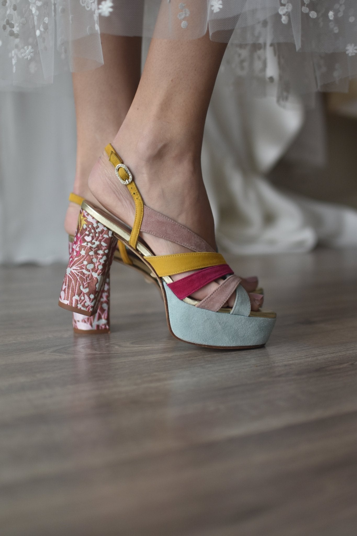 MILEY love color brocado Mandarín .EN STOCK TALLA 37 - zapatos_novia