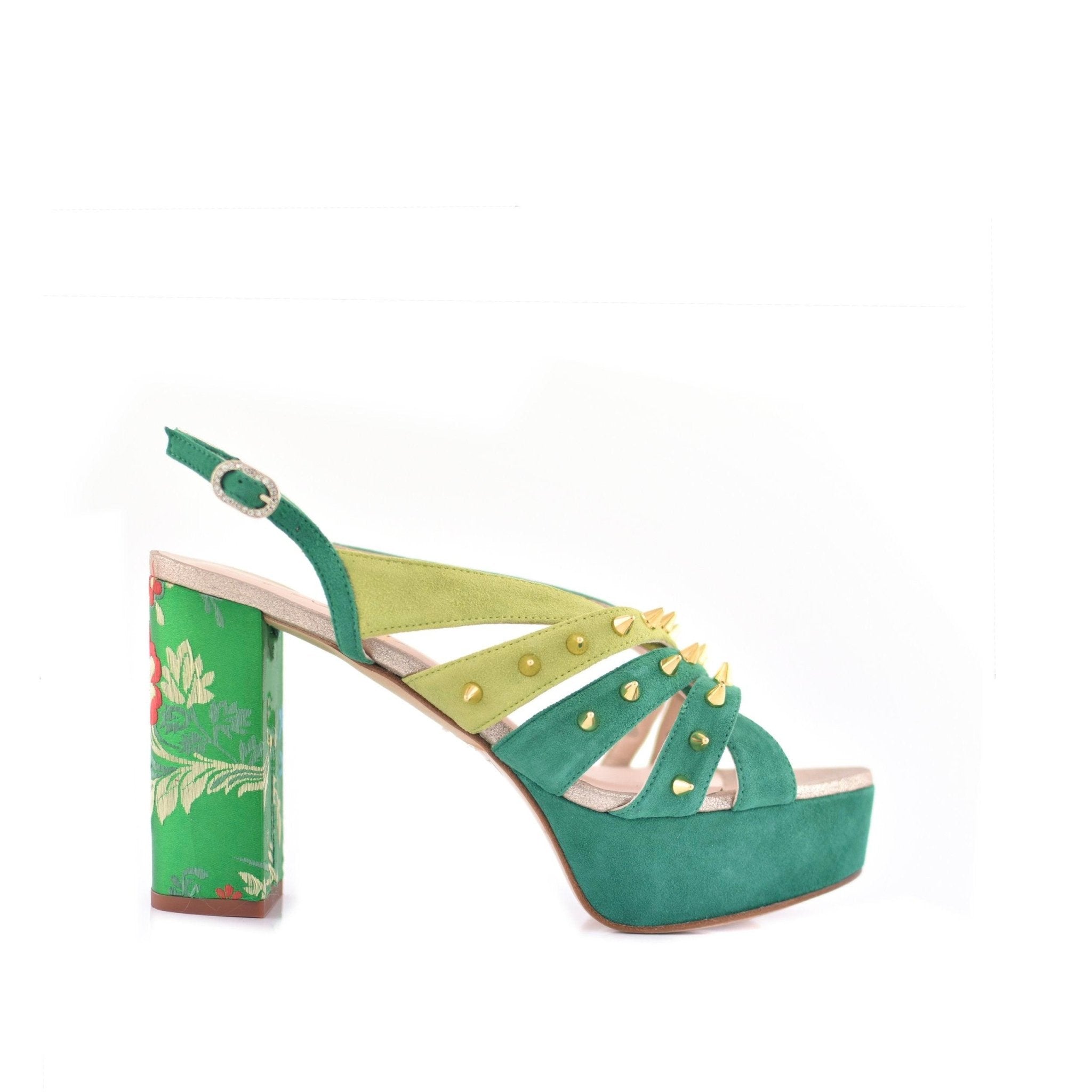 Miley Verde Seda Maxi — Zapatos de novia Lomas Shoes
