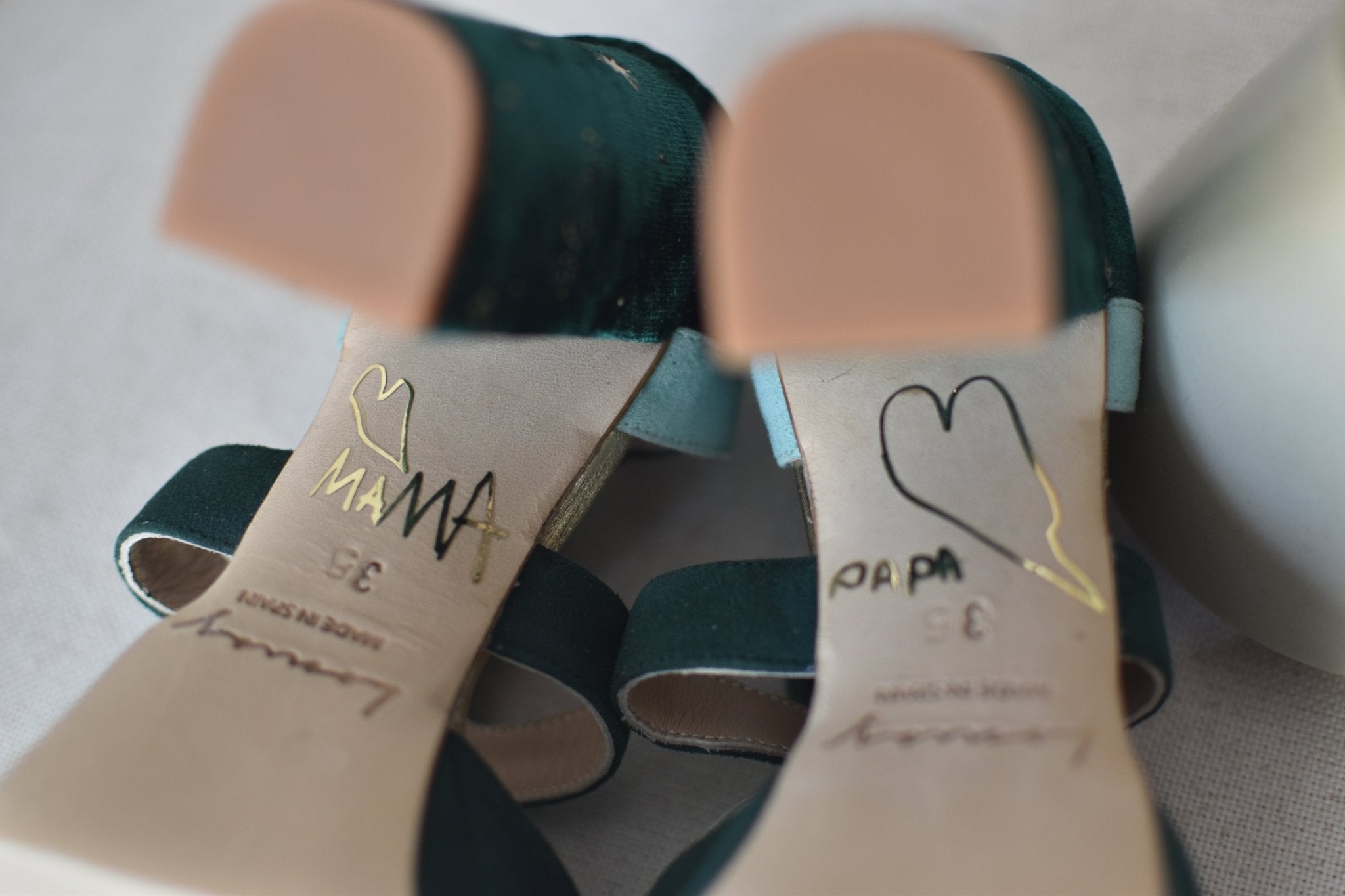 Personalización Frase PAPA Y MAMÁ - zapatos_novia