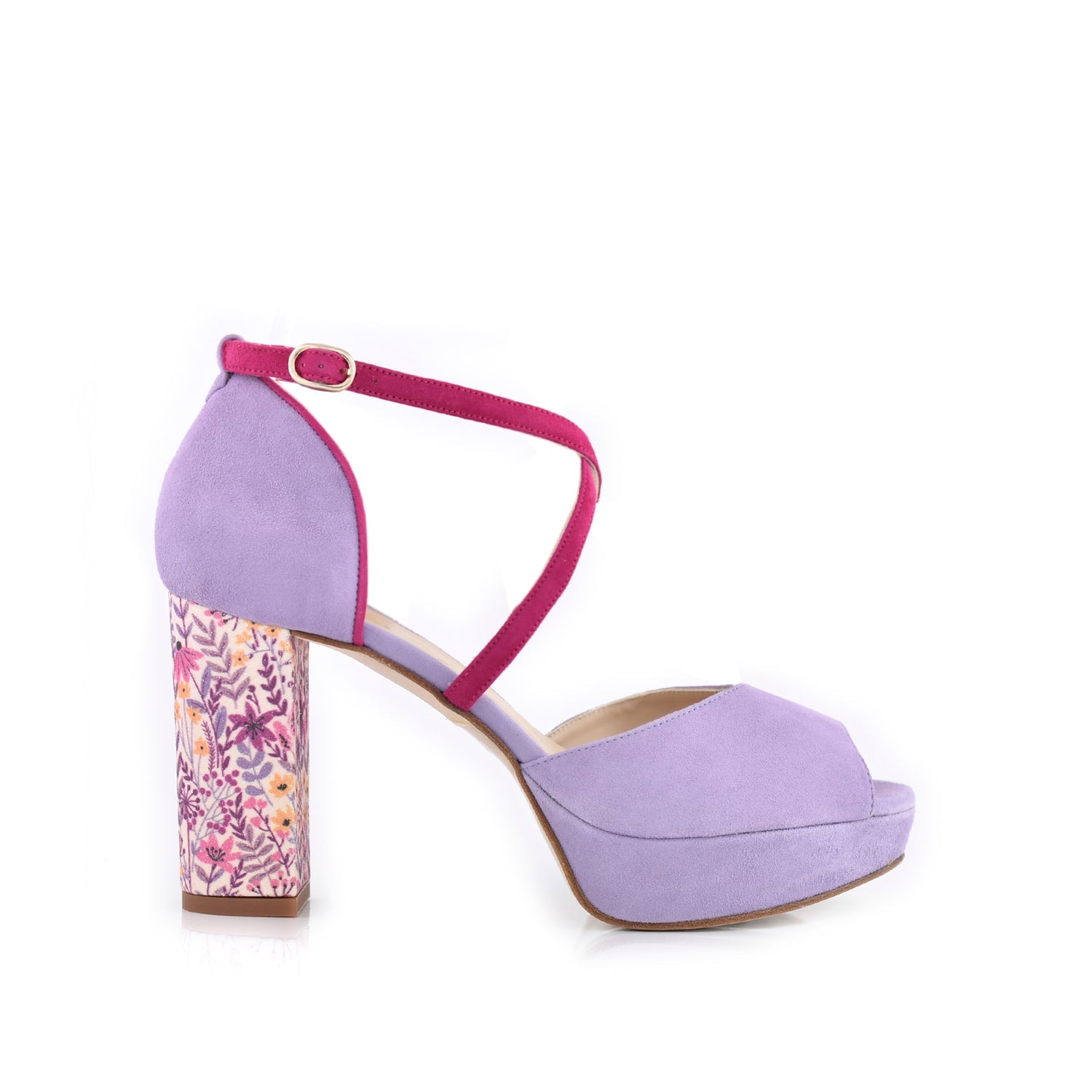 Rosalía Lavanda Aquarelle May Alto — Zapatos de novia Lomas Shoes