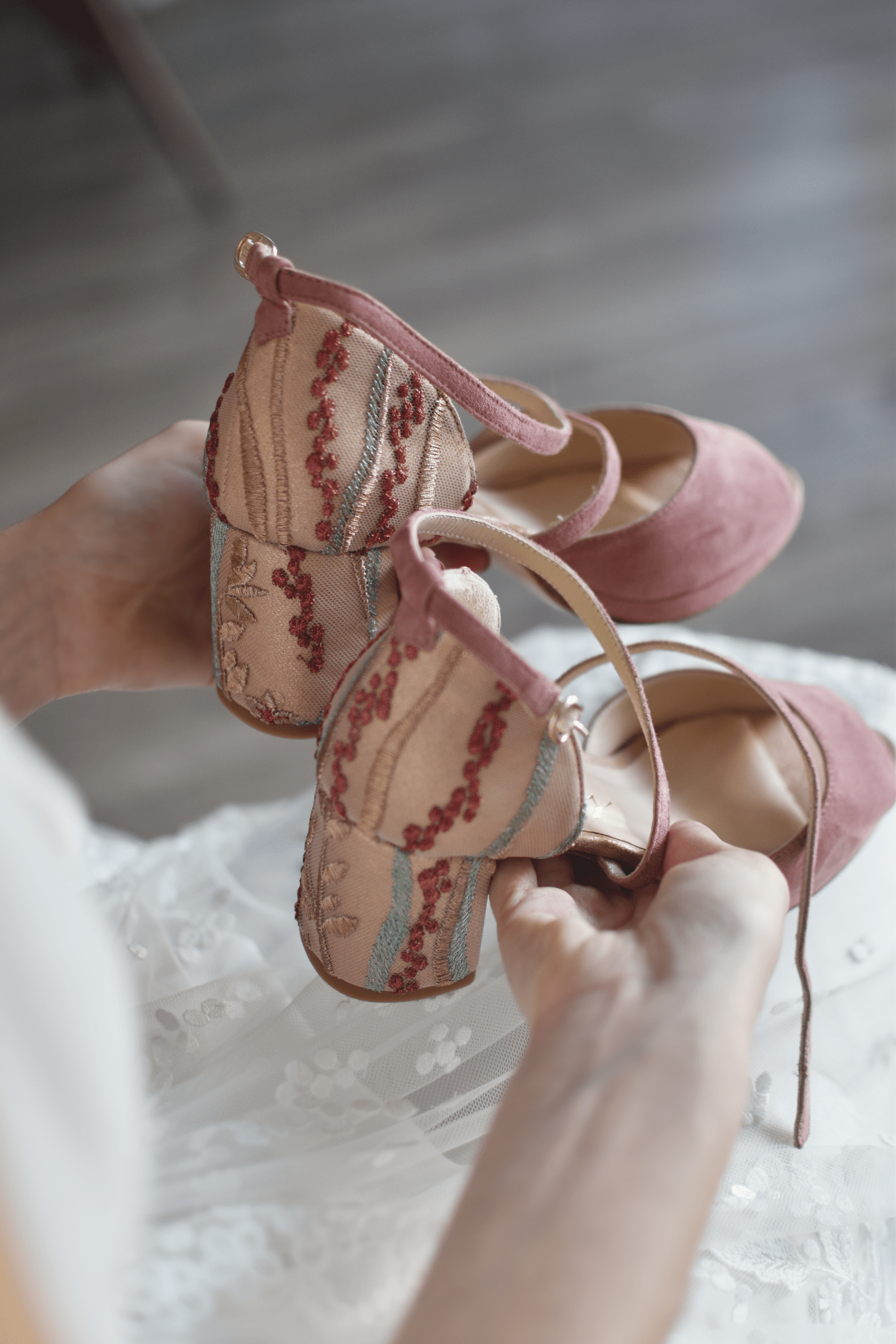 ROSALÍA abierto rosa antique bordado Sophie petit - zapatos_novia