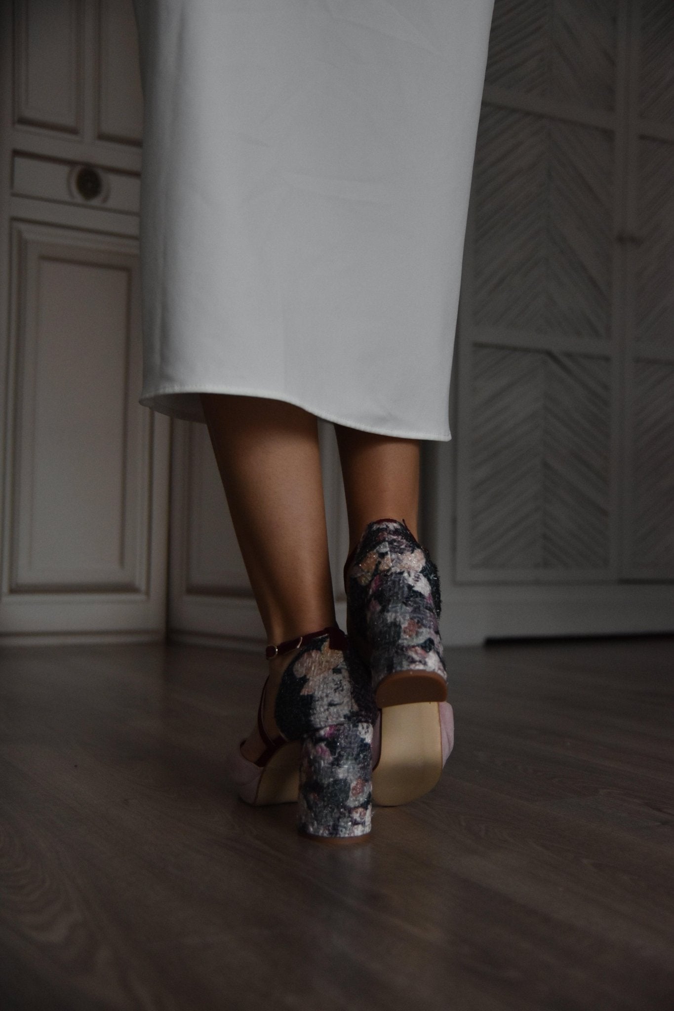 Rosalía abierto rosa claro Tweed 85 - zapatos_novia