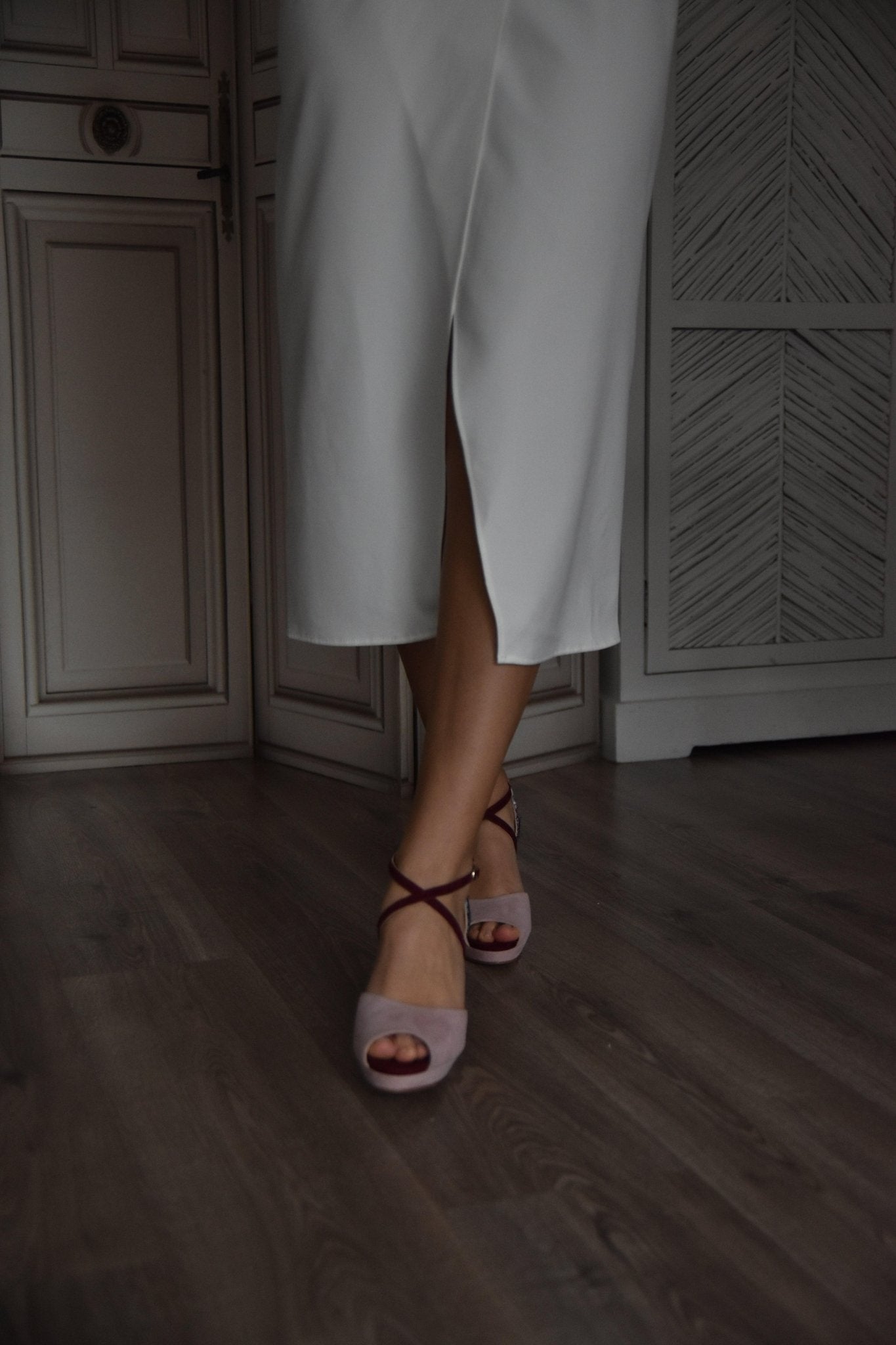 Rosalía abierto rosa claro Tweed 85 - zapatos_novia