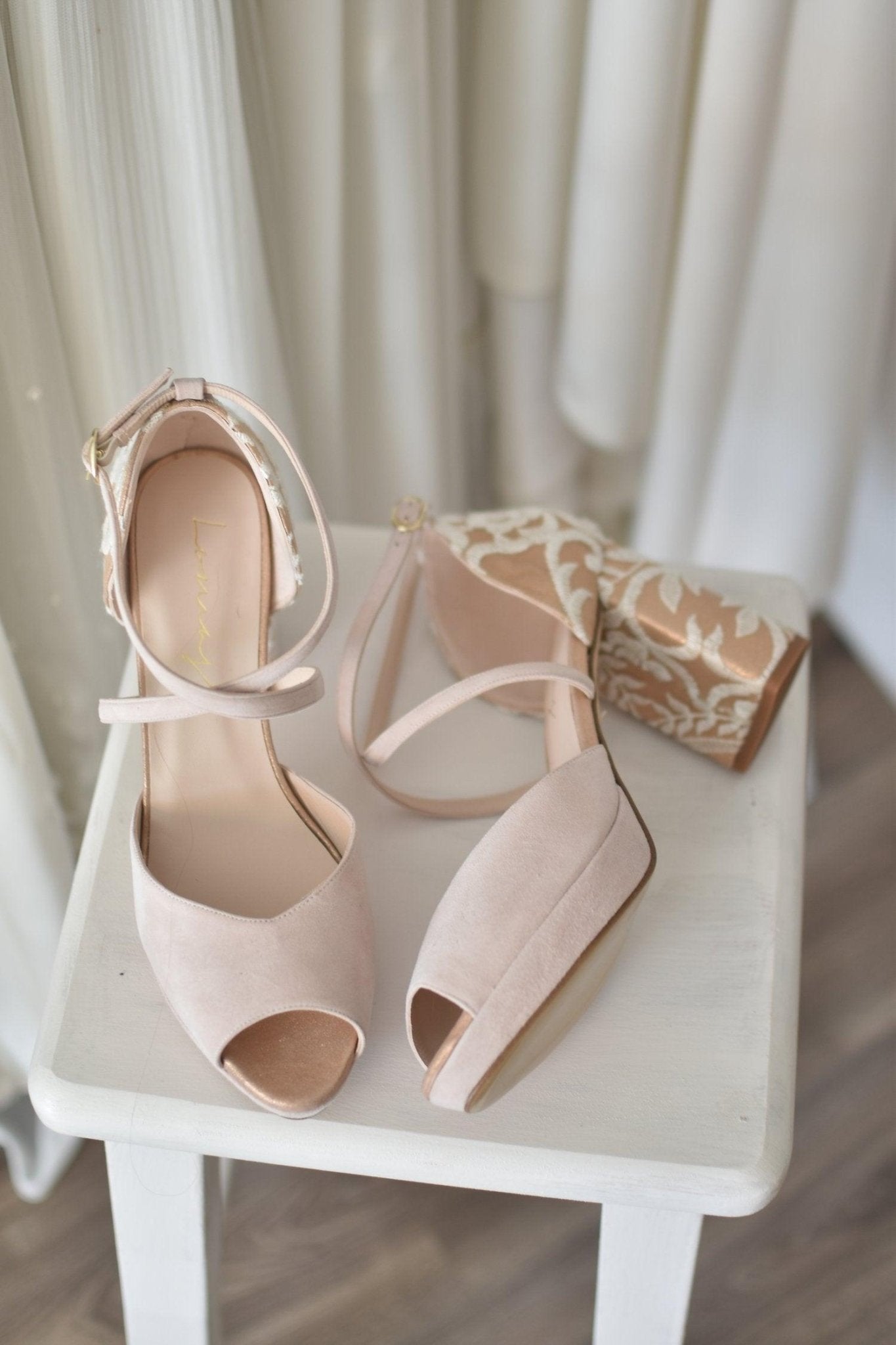 ROSALÍA abierto rosa soft bordado Mary tacón 85 - zapatos_novia