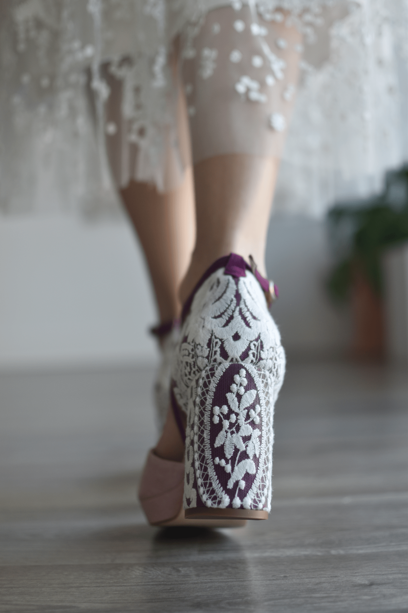 ROSALÍA abierto rosa y burdeos buganvilla Esperanza 85 - zapatos_novia