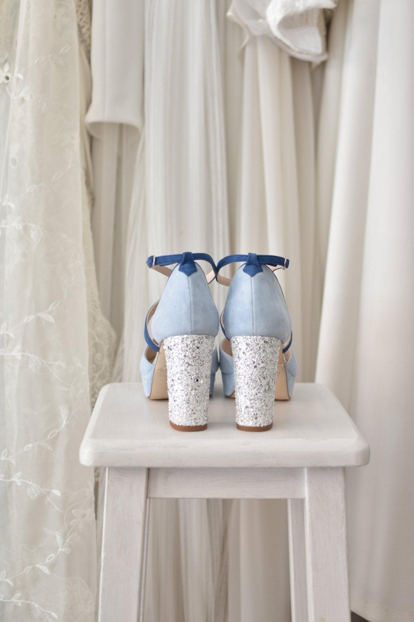 ROSALÍA celeste y azul navy 95 - zapatos_novia
